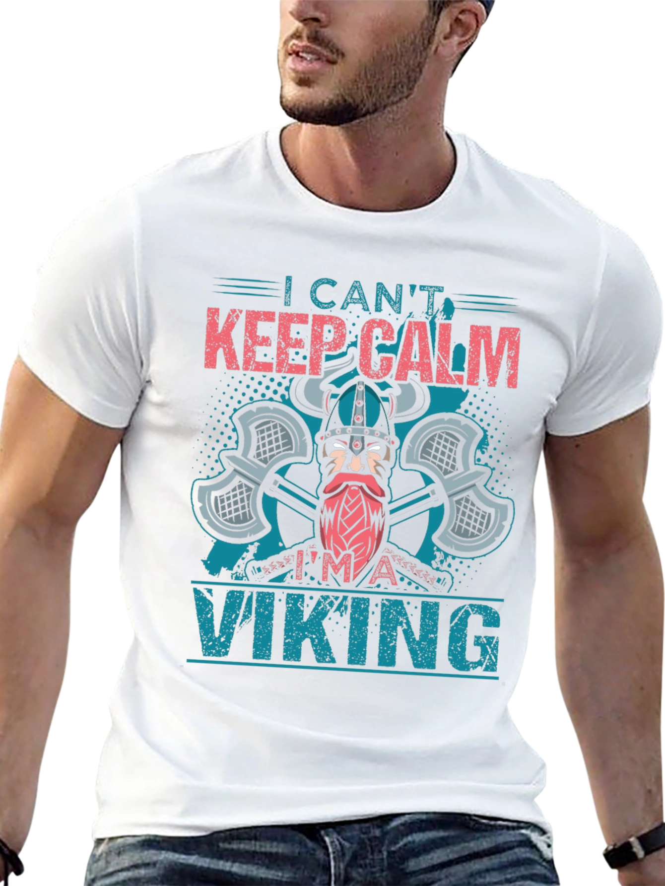 Black Viking Graphic T-Shirt - I Can't Keep Calm! view 13