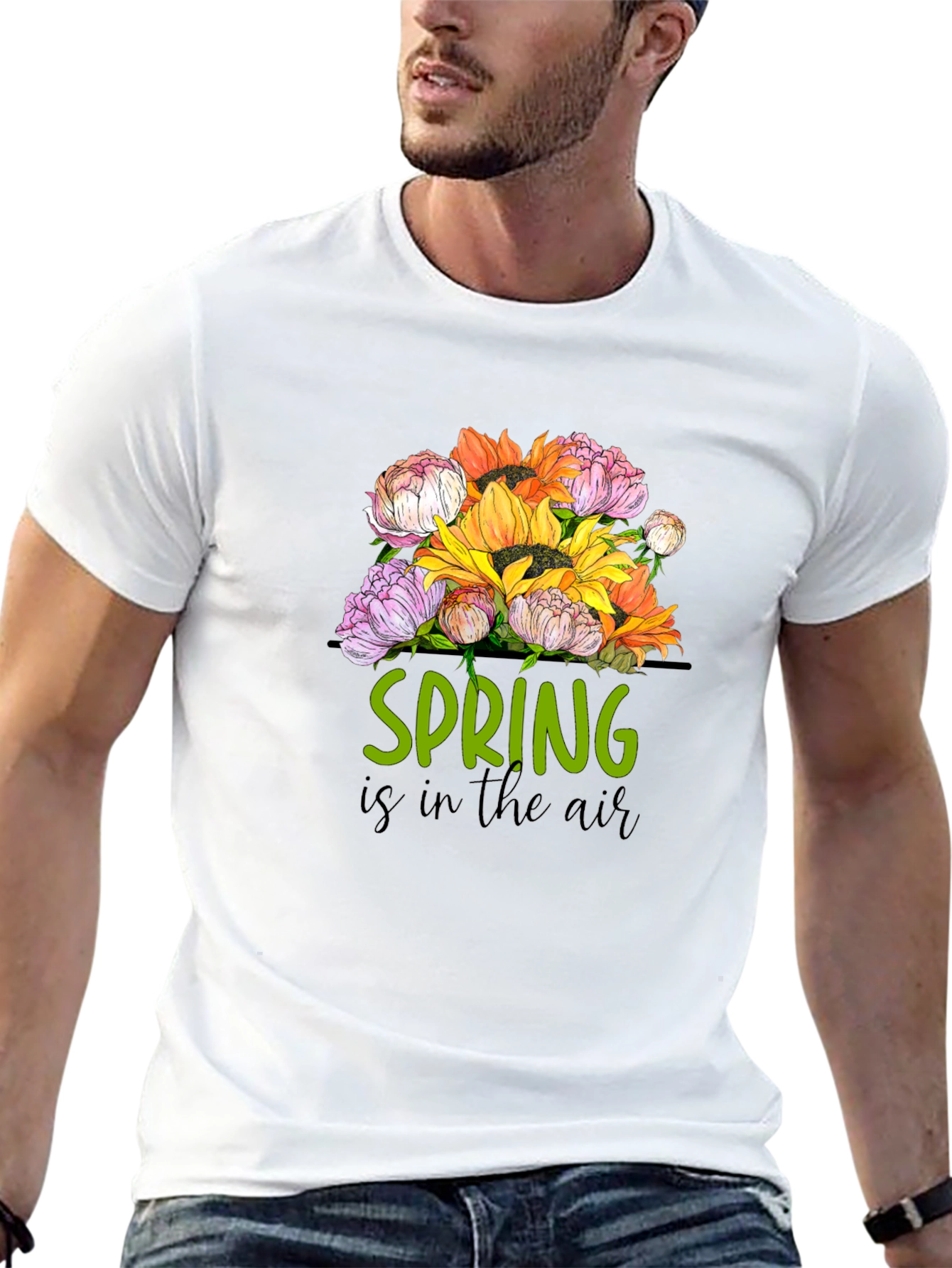 Black Spring is in the Air Graphic T-Shirt view 13