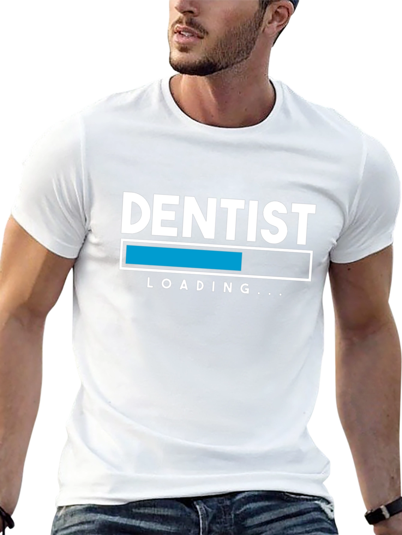 Black Dentist Loading T-Shirt - Funny Dental Student Tee view 13
