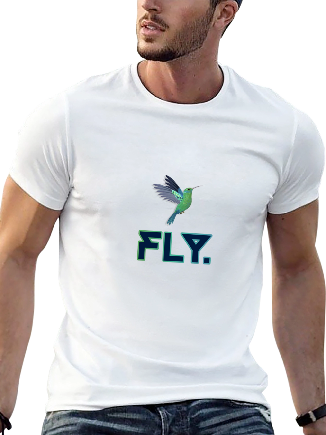 Black FLY Hummingbird Graphic Tee view 13