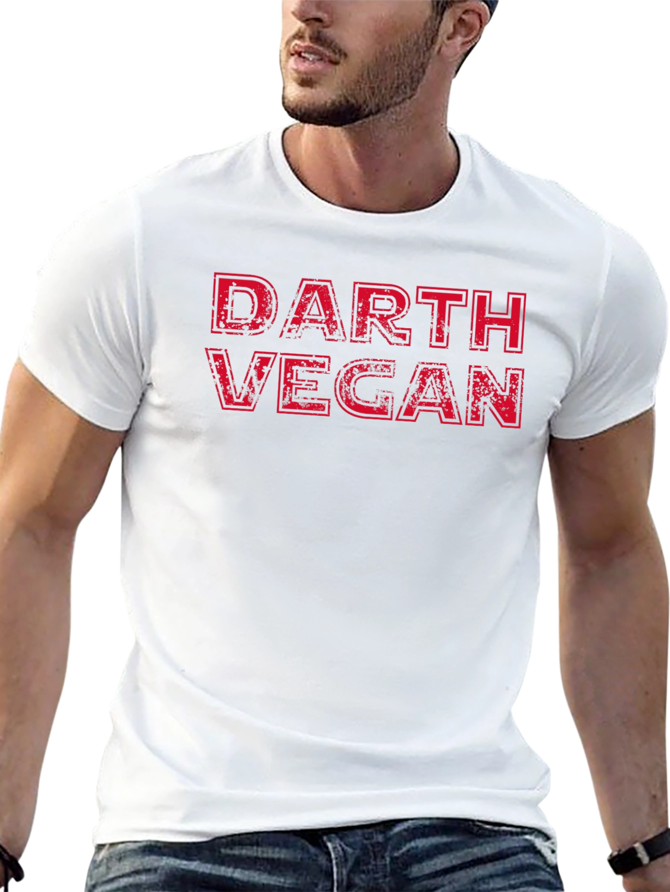 Black Darth Vegan T-Shirt - Funny Star Wars Parody Tee view 13