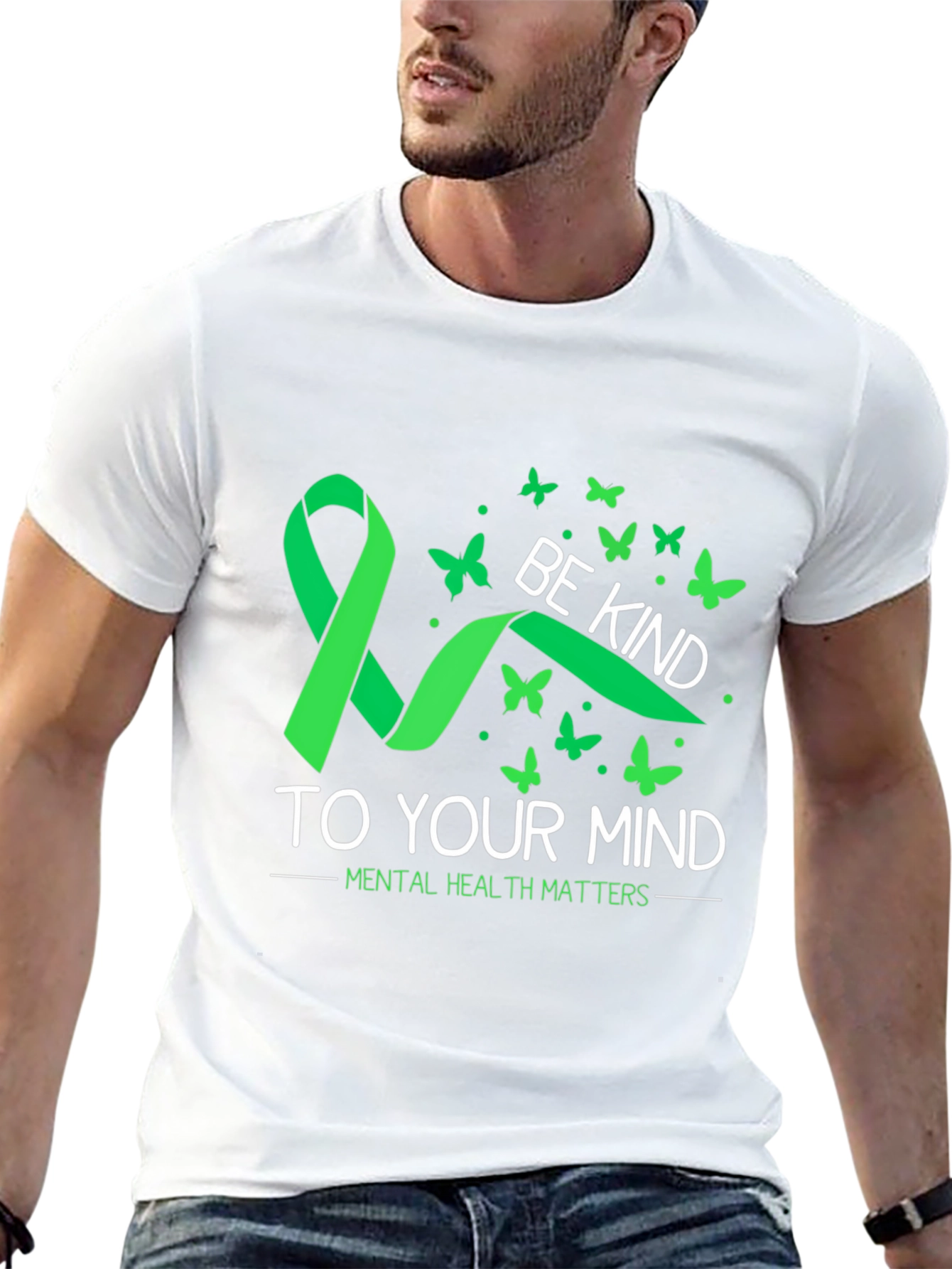 Black Be Kind to Your Mind Mental Health Matters T-Shirt view 13