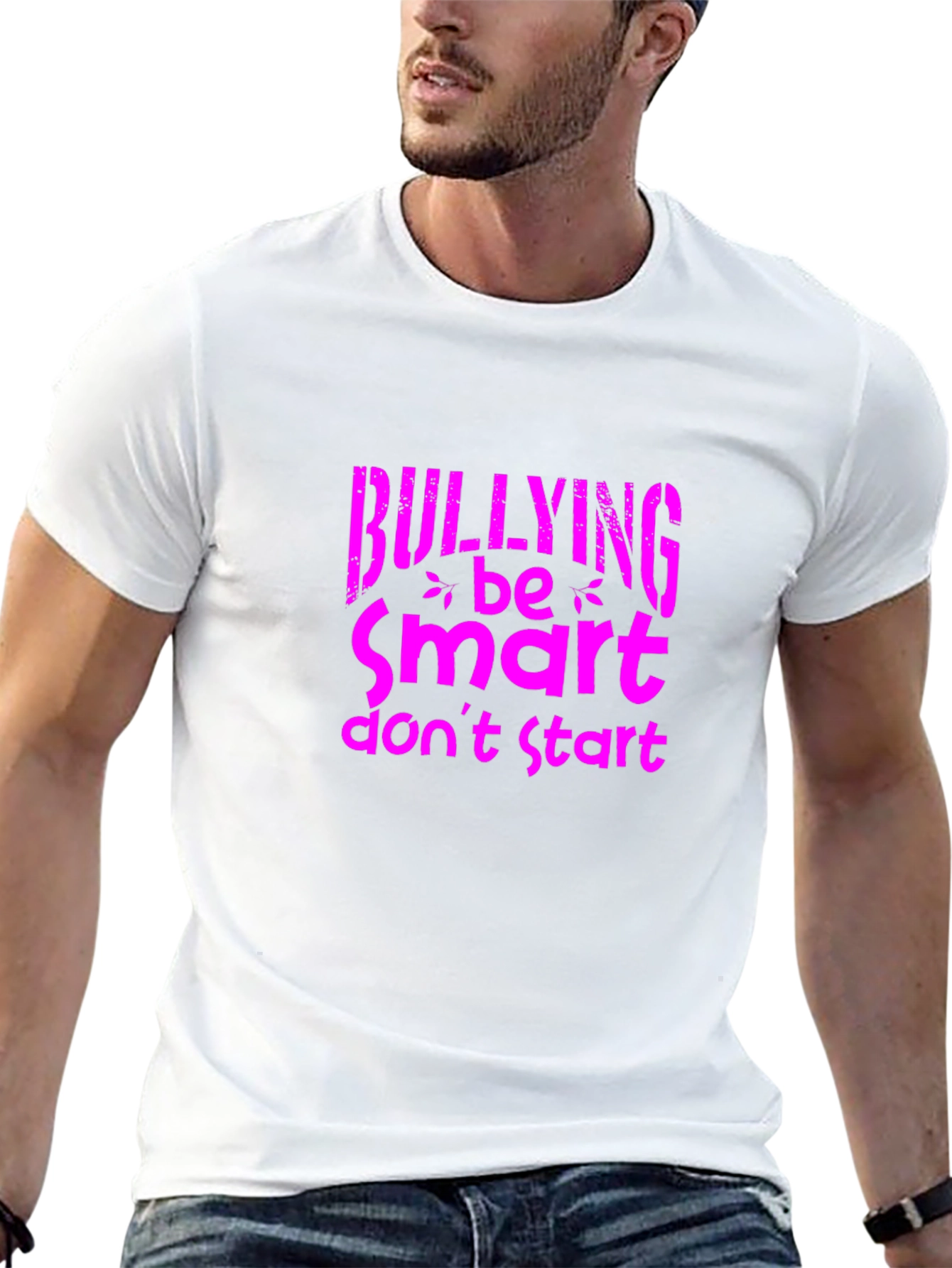 Black Be Smart Don't Start Graphic Tee - Black view 13