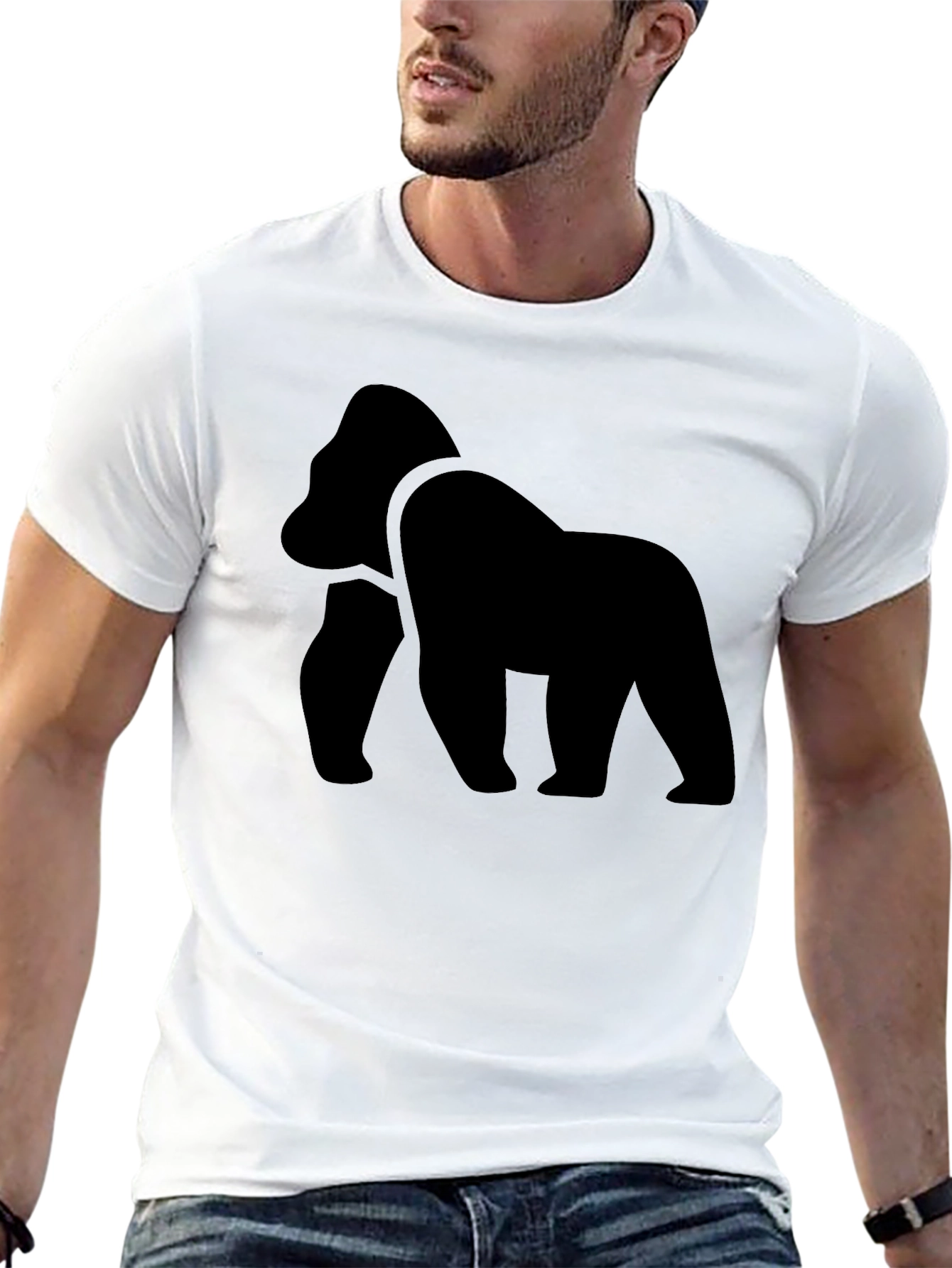 Black Black Gorilla Graphic Tee - Men's Crew Neck view 13