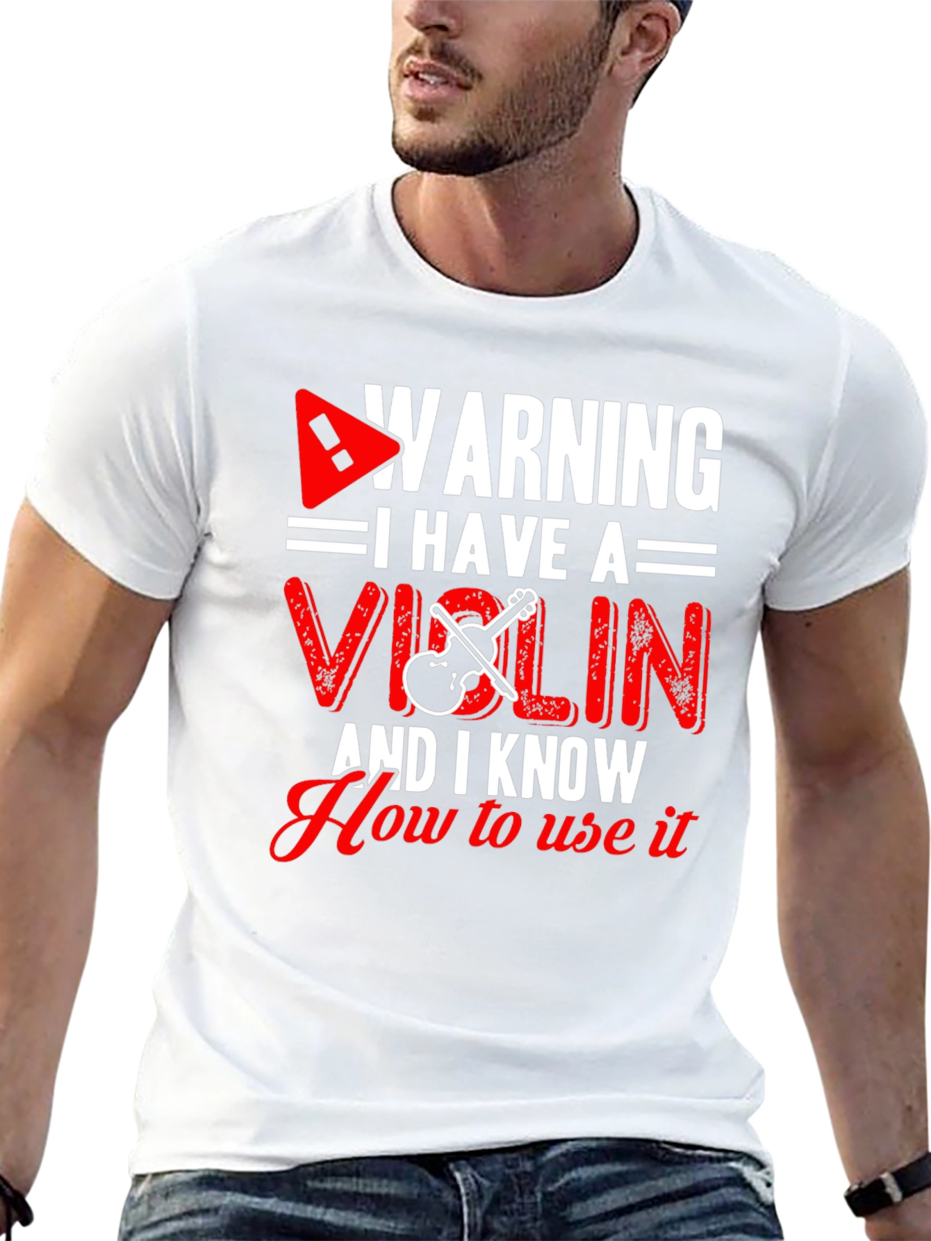 Black Warning I Have A Violin Funny T-Shirt view 13