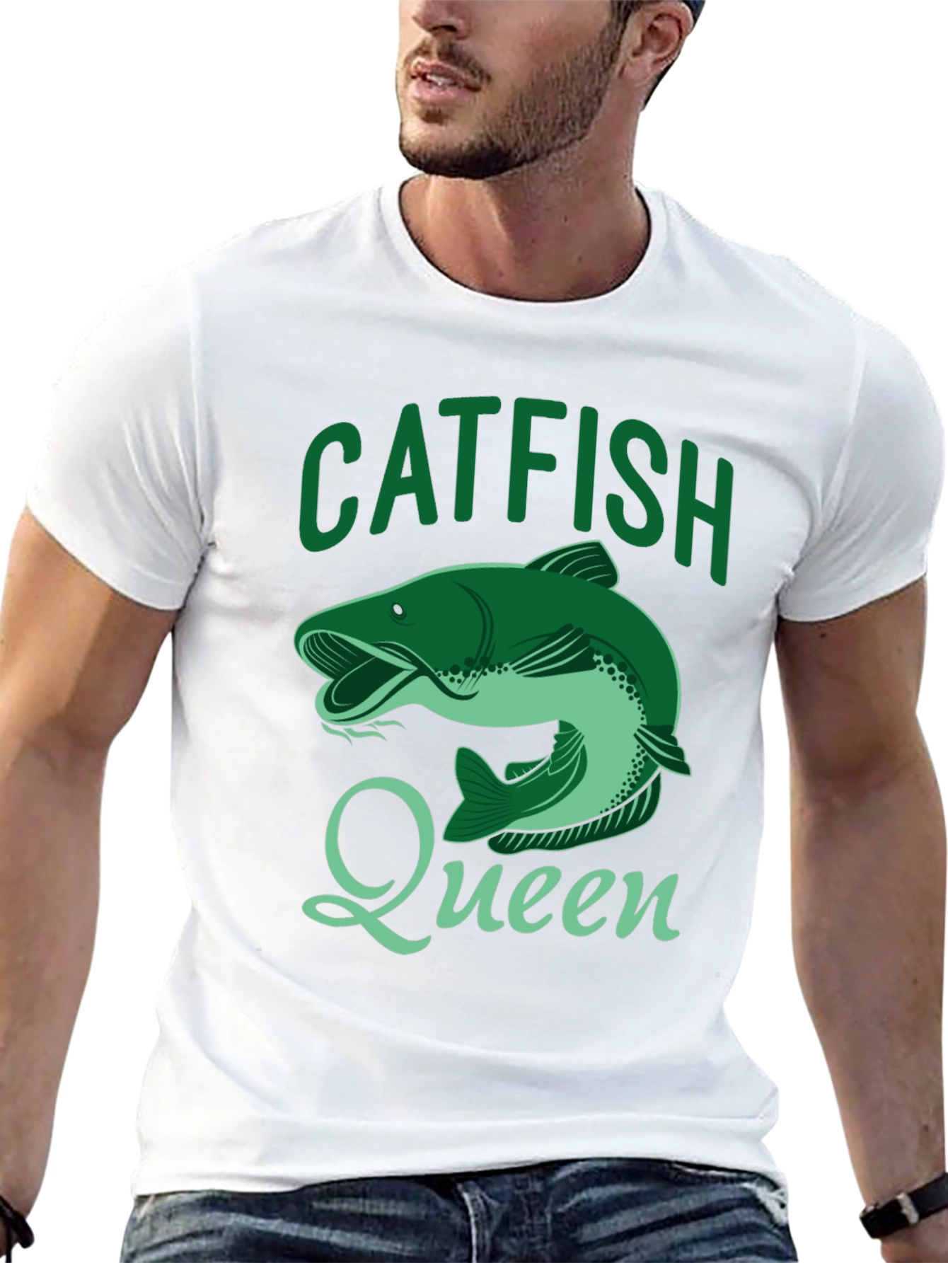 Black Catfish Queen Black T-Shirt - Fishing Apparel view 13