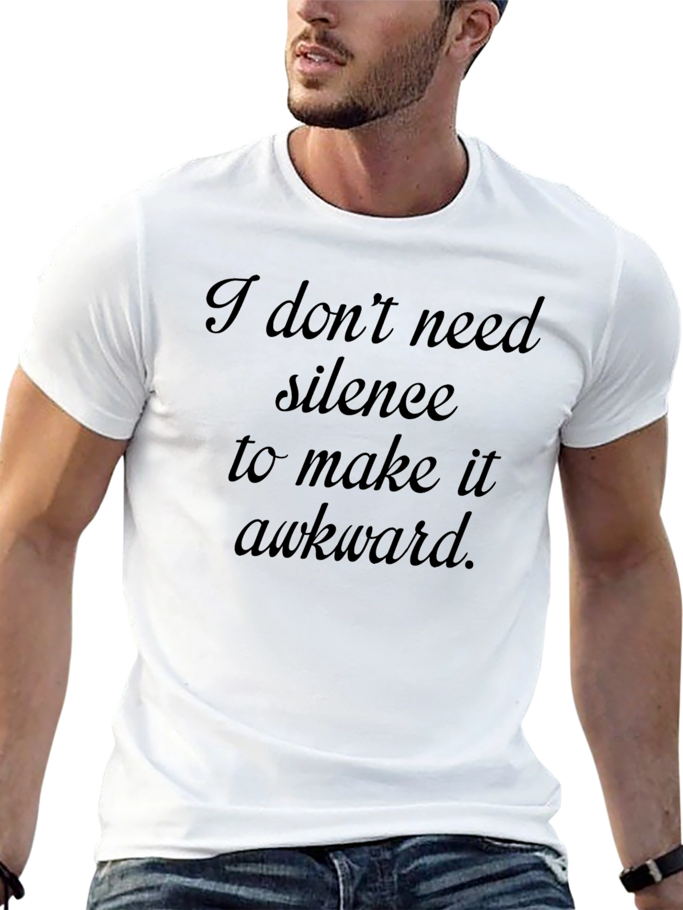 Black Awkward Statement T-Shirt - Black view 13