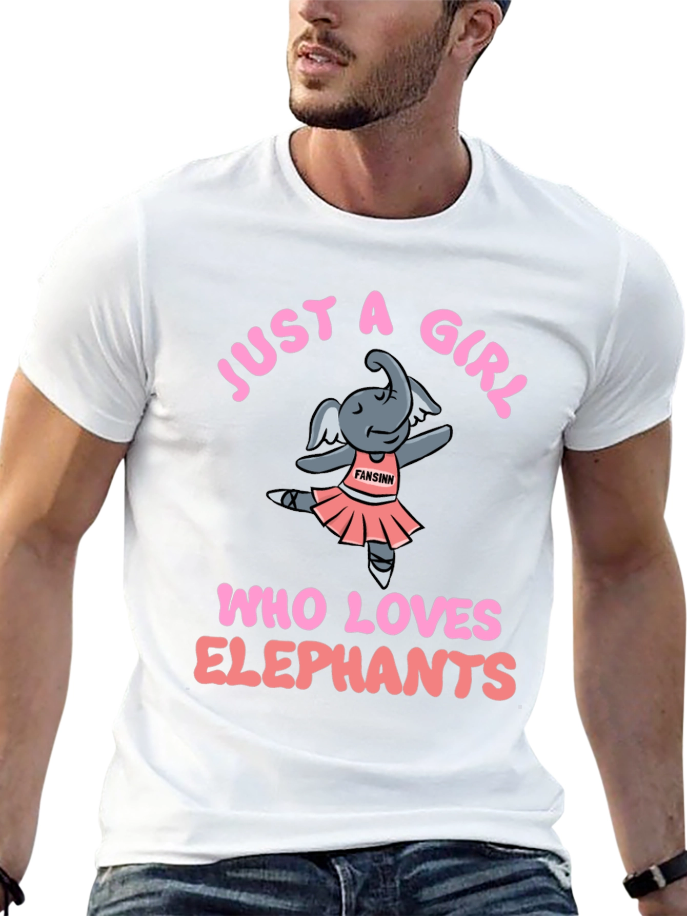 Black Just A Girl Who Loves Elephants T-Shirt view 13
