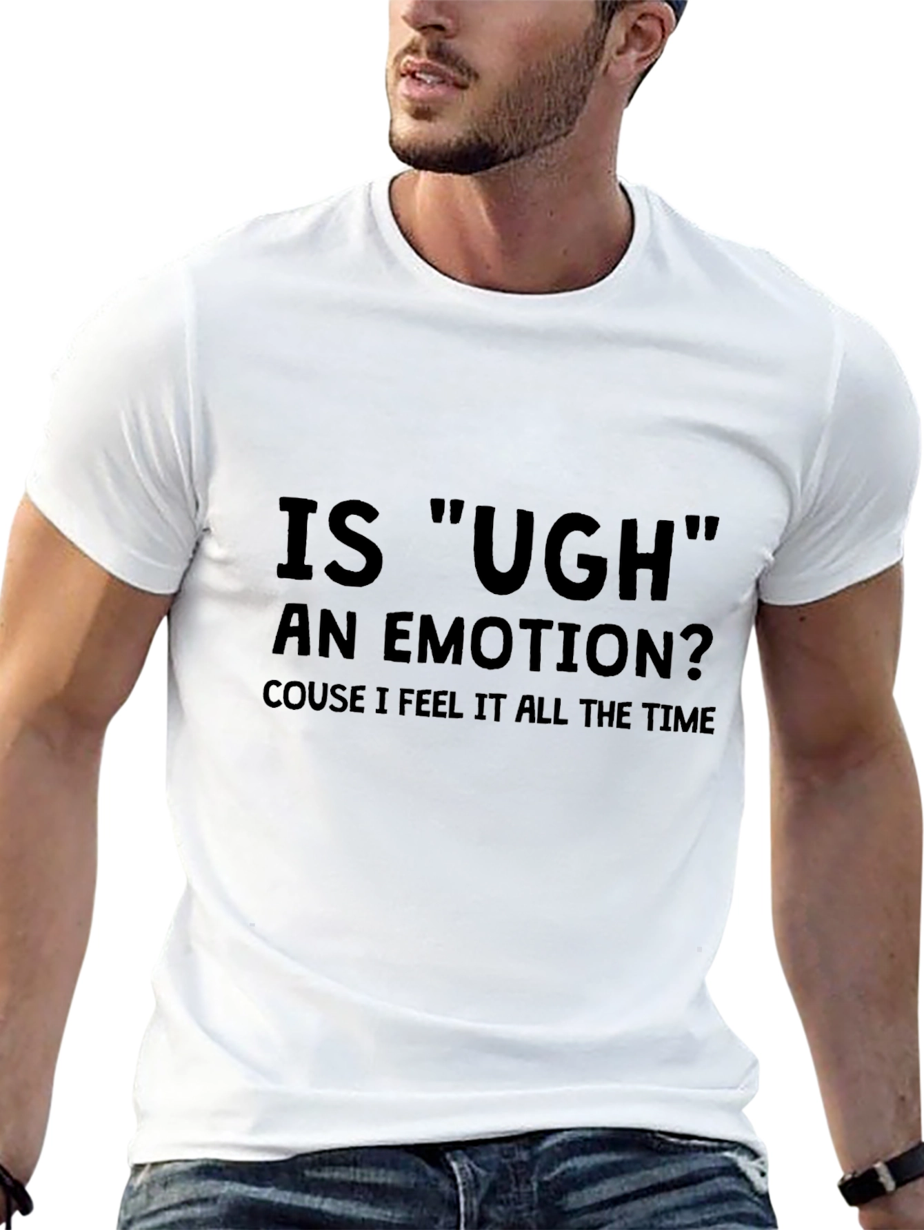 Black Is Ugh an Emotion T-Shirt - Funny Sarcastic Tee view 13