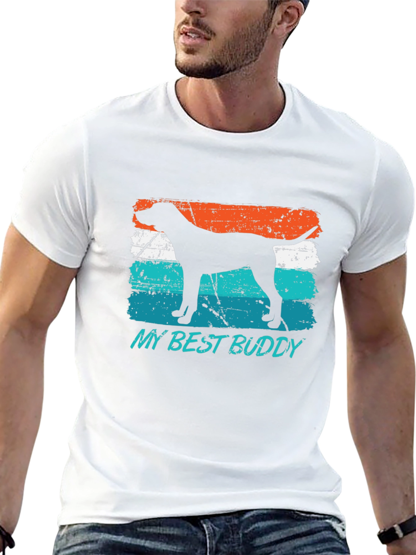 Black My Best Buddy Dog Silhouette Tee view 13