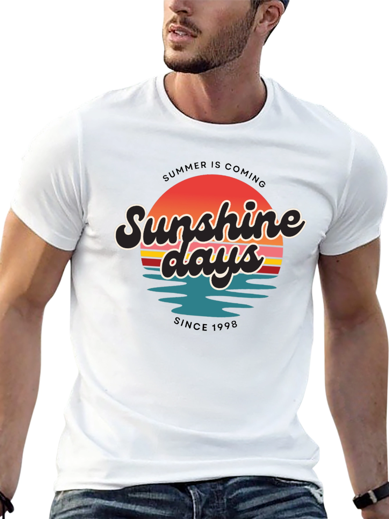 Black Sunshine Days T-Shirt - Summer Vibes view 13