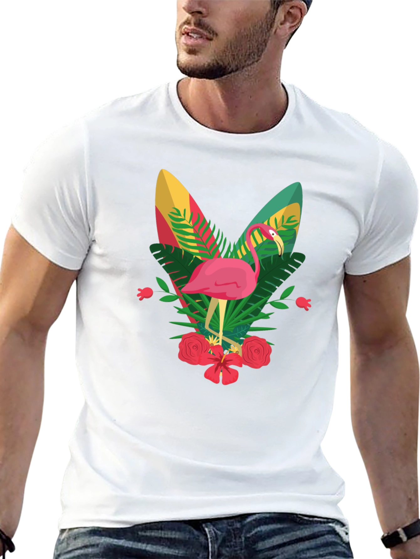 Black Flamingo Graphic Tee - Tropical Vibes view 13