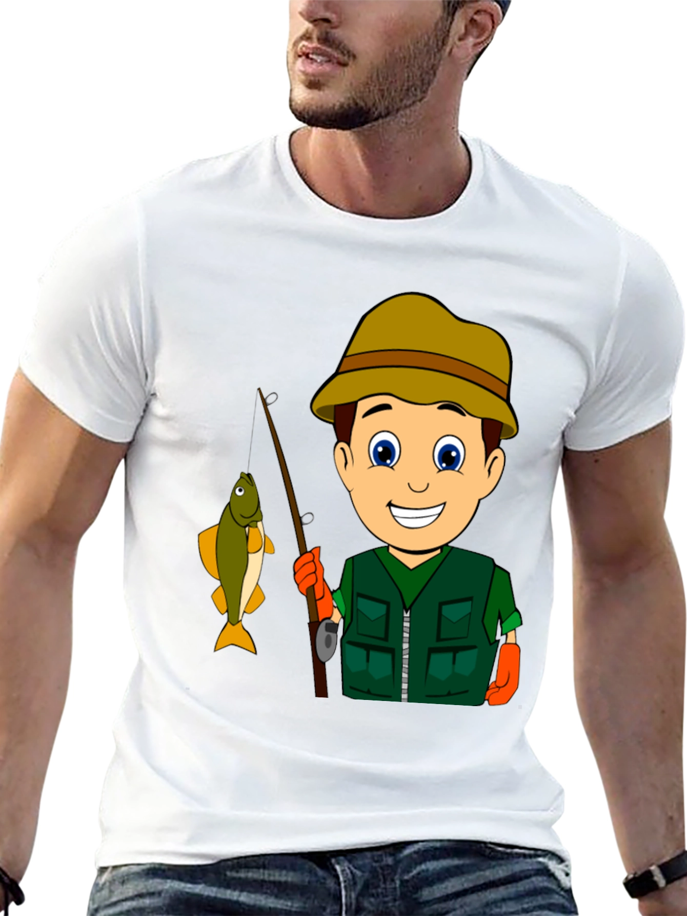 Black Fishing Boy T-Shirt view 13