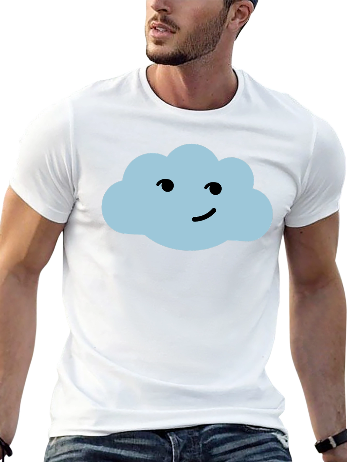 Black Cute Cloud Graphic T-Shirt - Soft Cotton Tee view 13