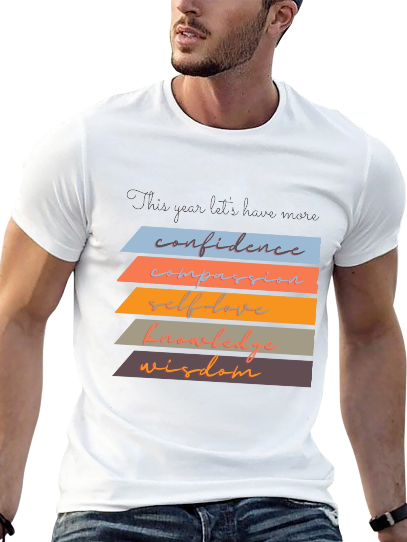 Black Inspirational T-Shirt: Confidence, Compassion, Wisdom view 13