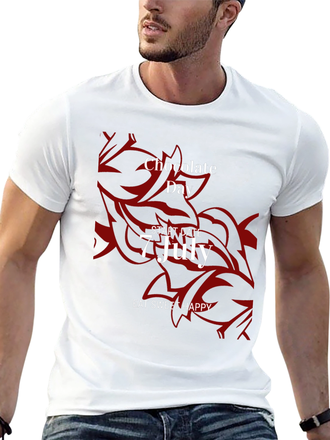 Black Chocolate Day Tee - Eat Sweet Happy view 13