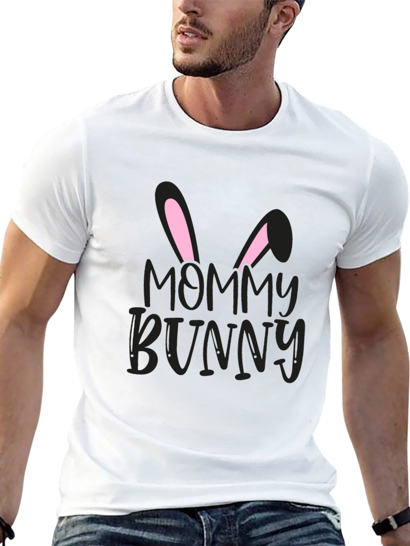 Black Mommy Bunny Easter T-Shirt view 13