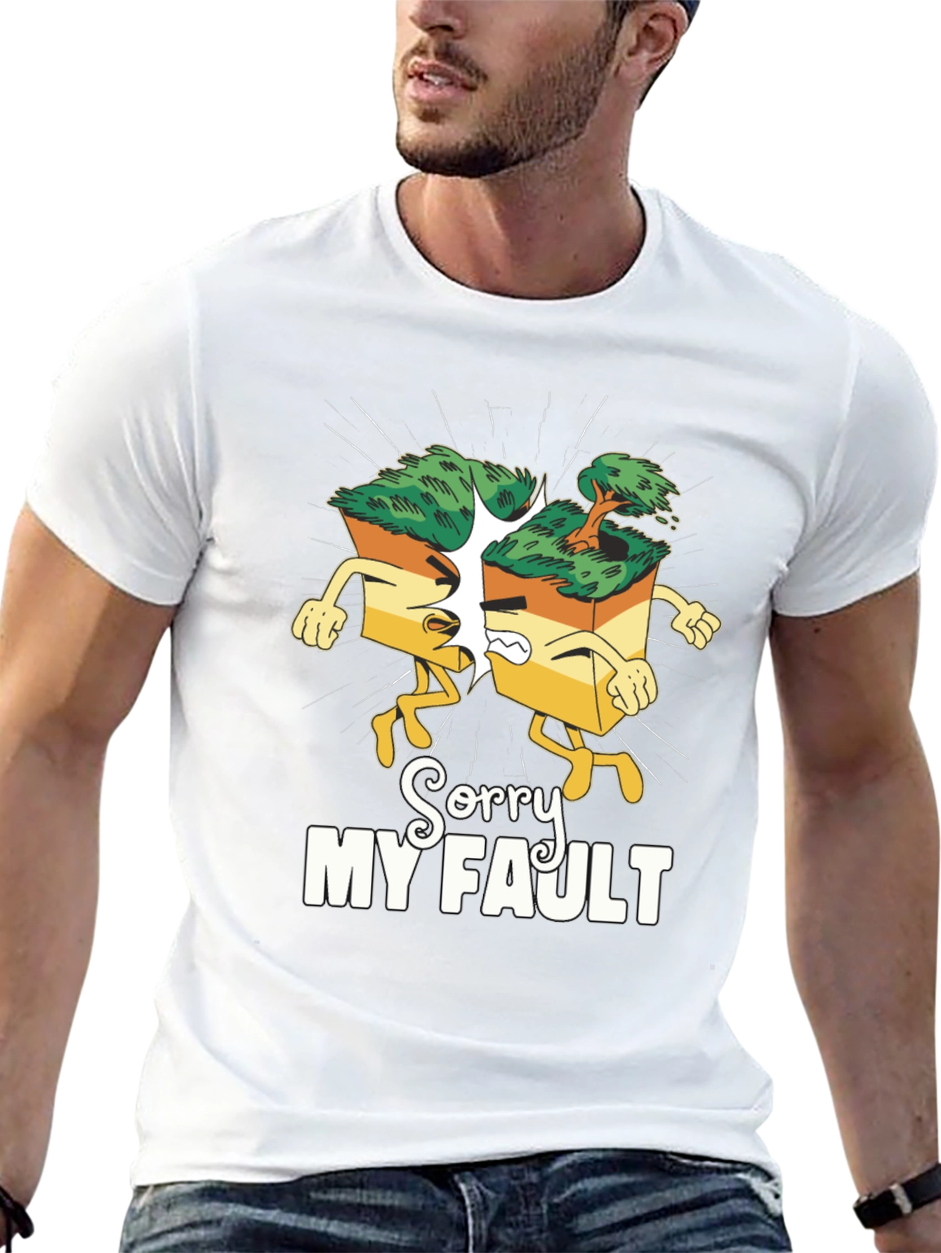 Black Sorry My Fault T-Shirt - Funny Bonsai Tree Design view 13