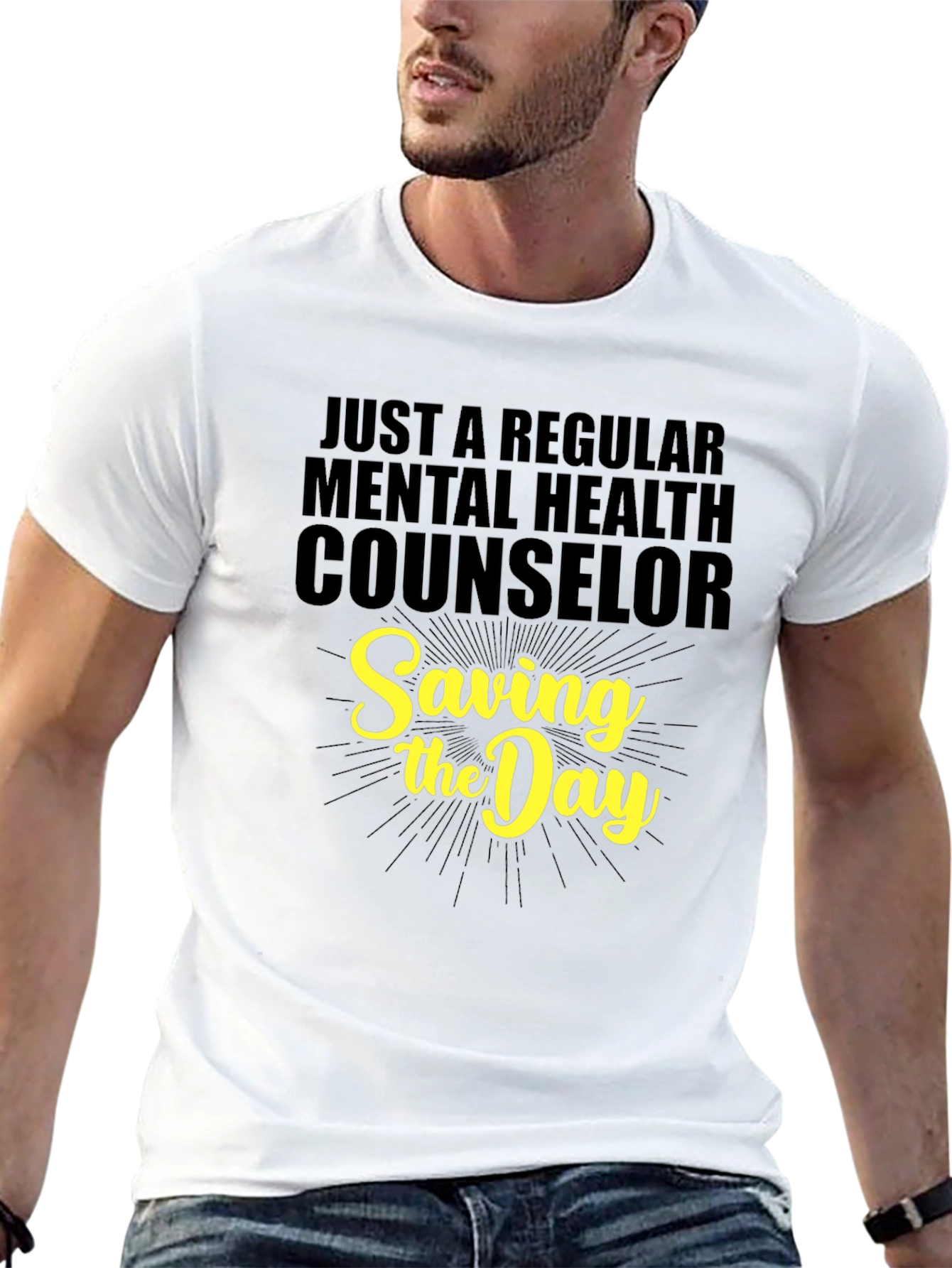 Black Mental Health Counselor T-Shirt - Saving the Day view 13