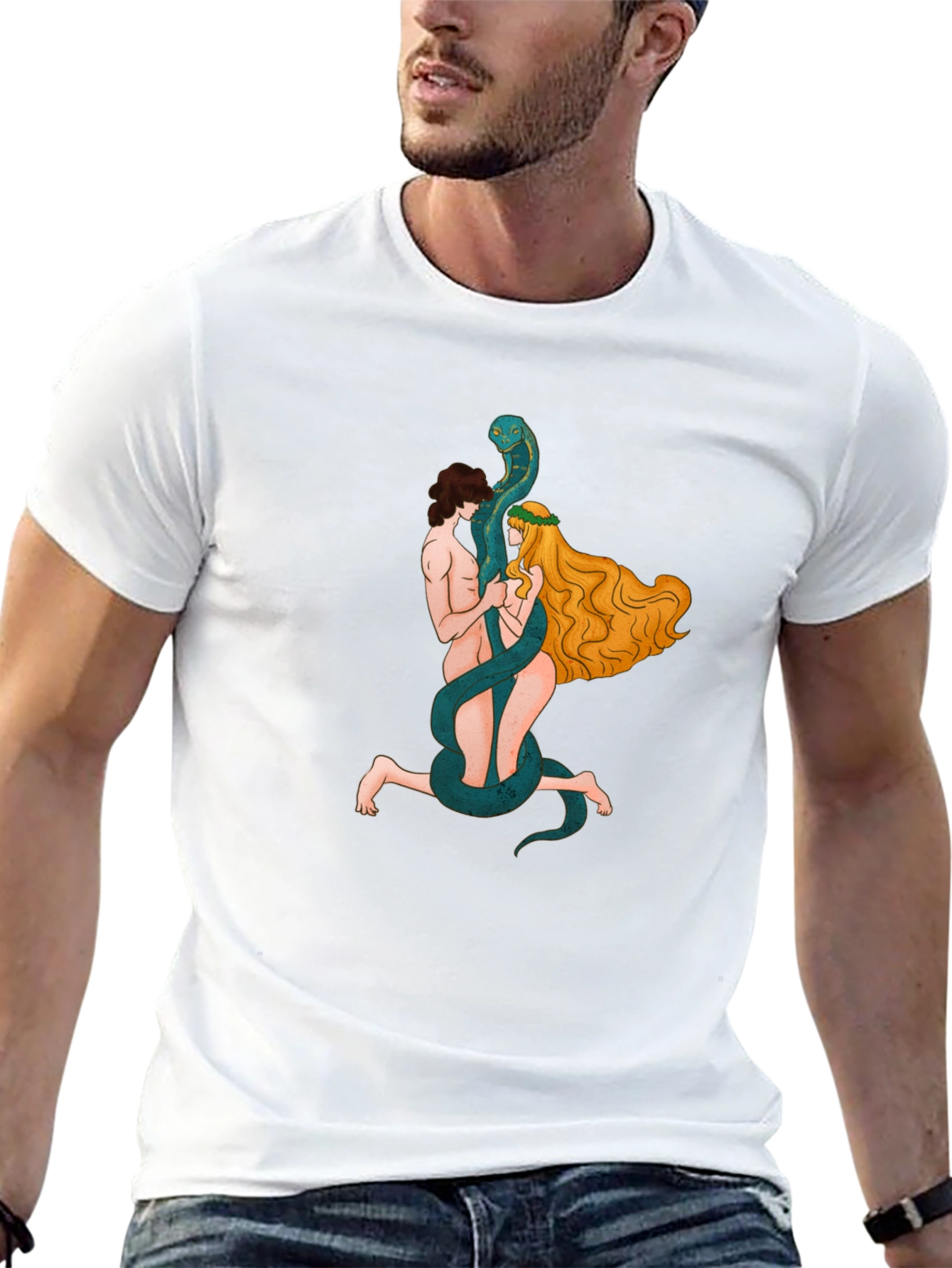 Black Adam and Eve Graphic Tee view 13
