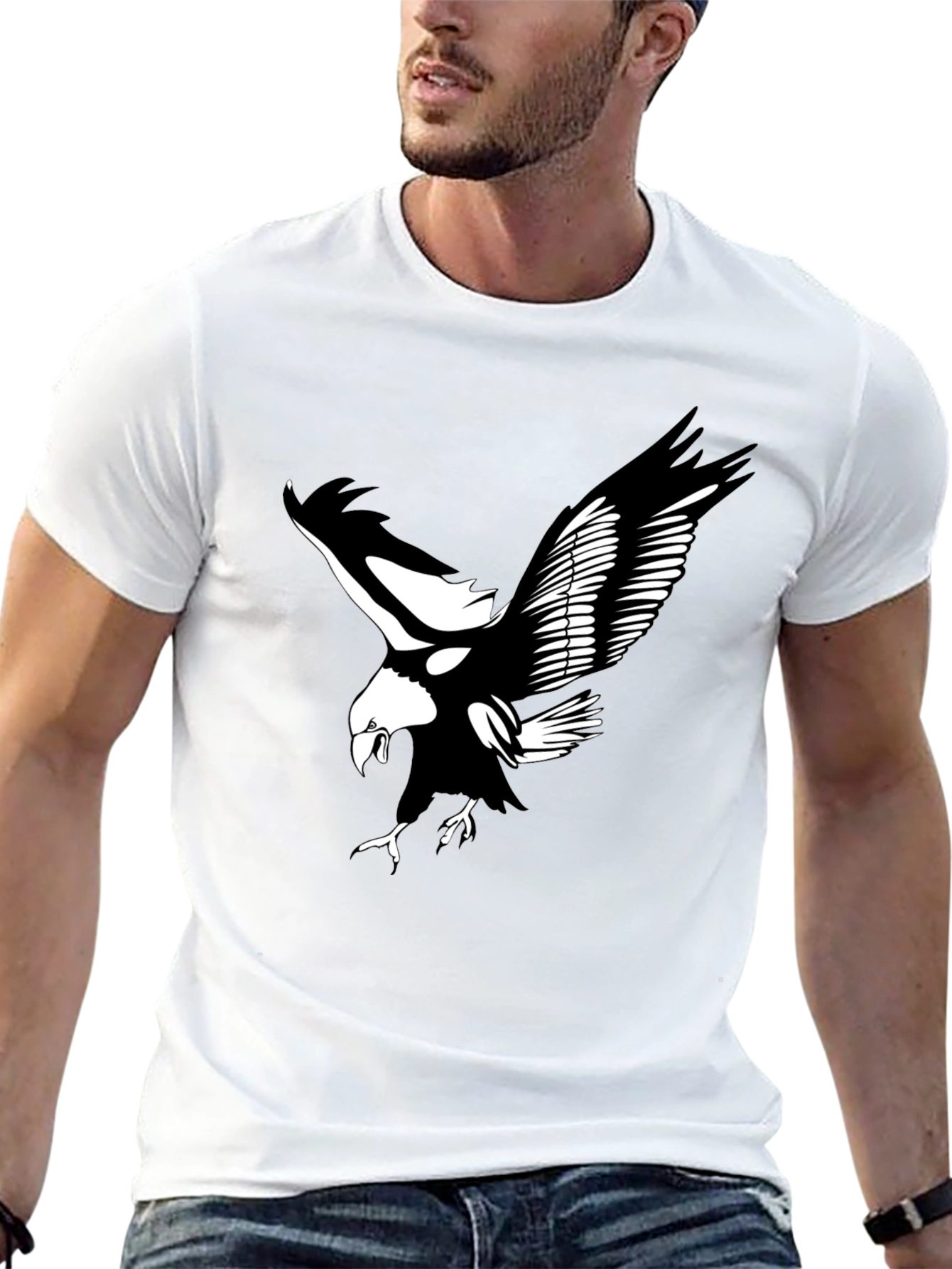 Black Black Eagle Graphic Tee | Bold & Stylish Men's T-Shirt view 13