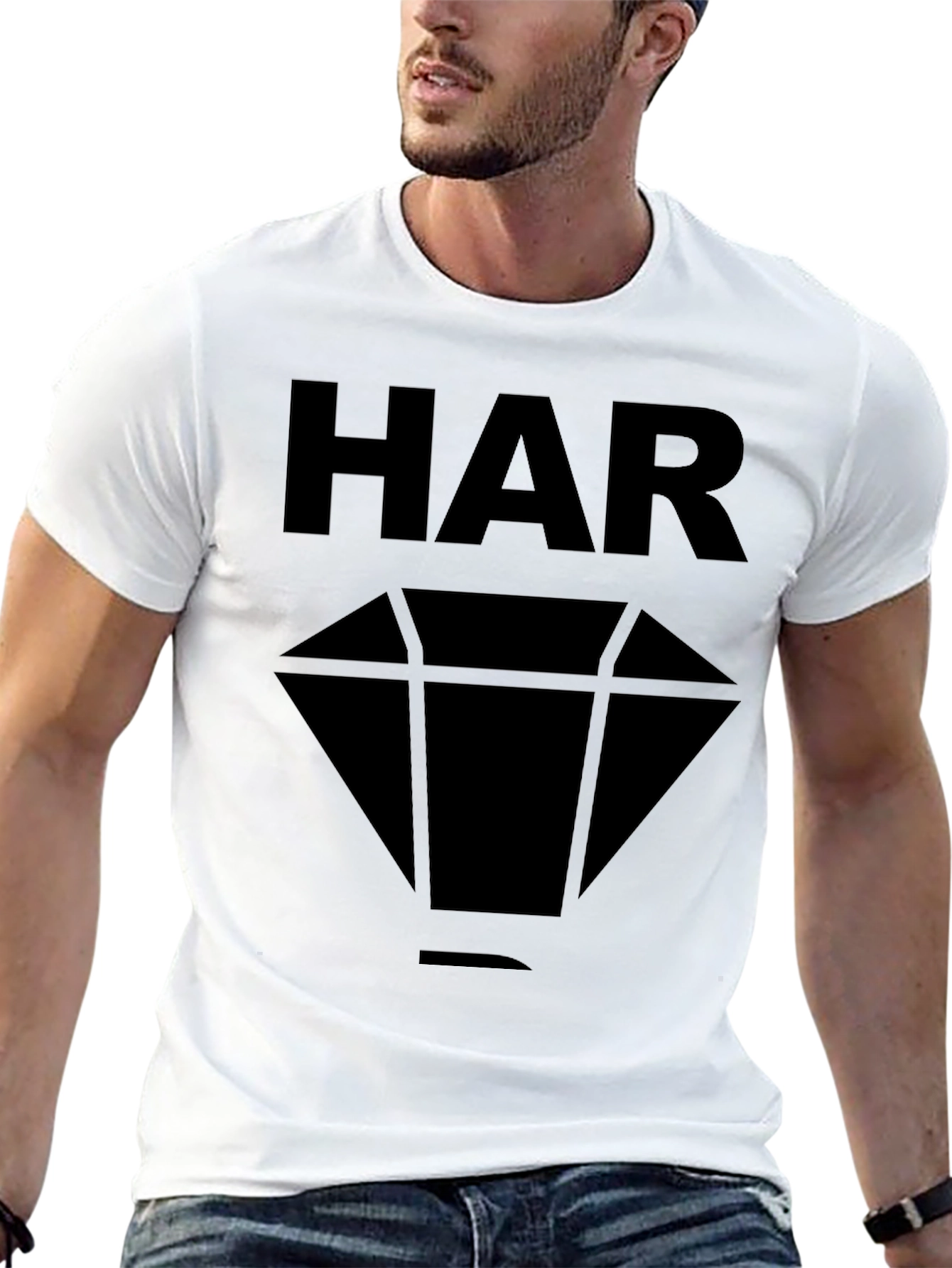 Black HAR Diamond Graphic Black T-Shirt view 13