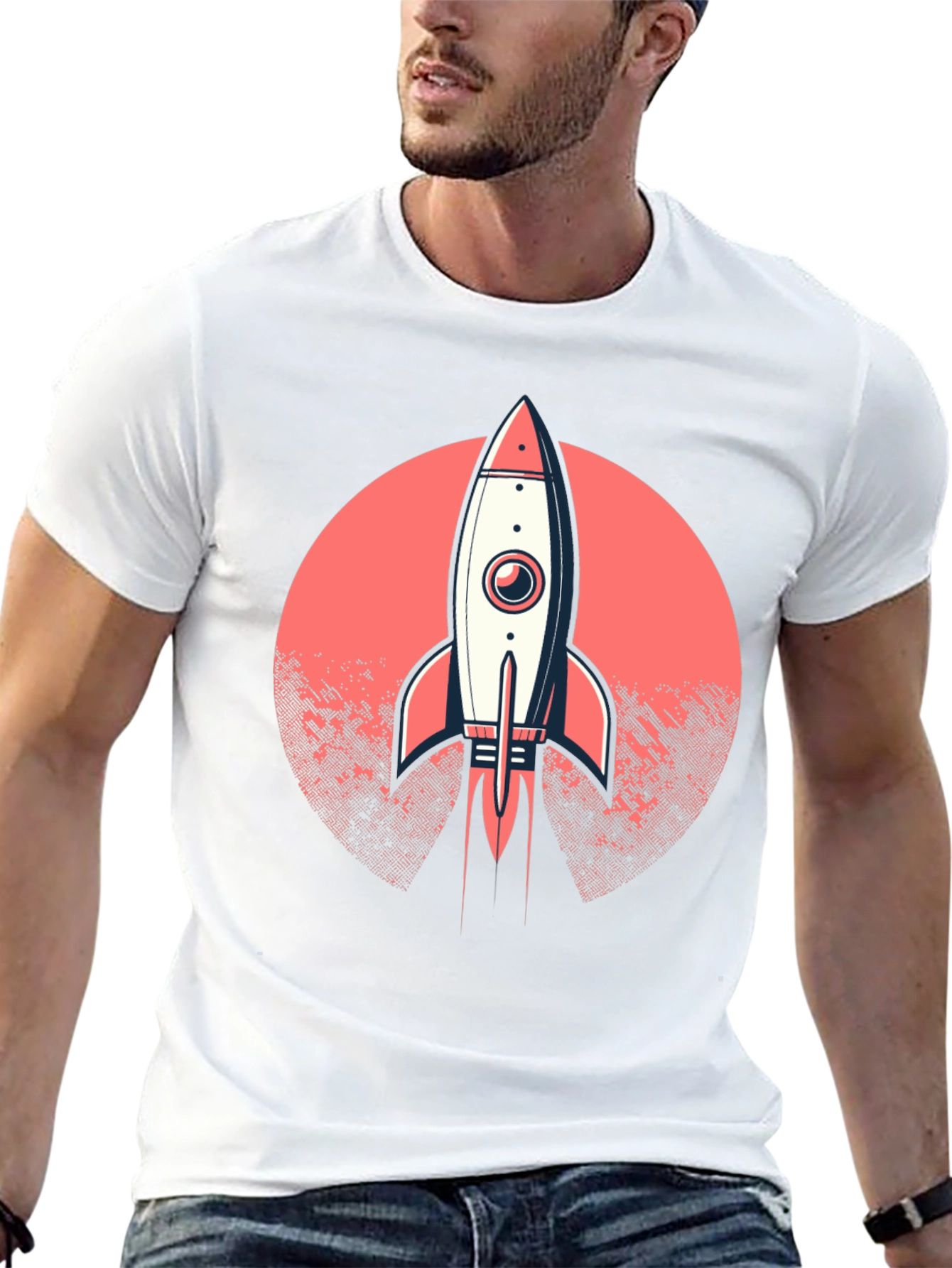 Black Rocket Launch Graphic T-Shirt - Black view 13