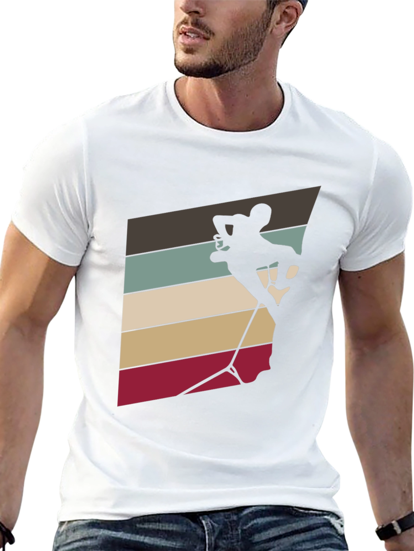 Black Climbing Silhouette Tee - Retro Style view 13