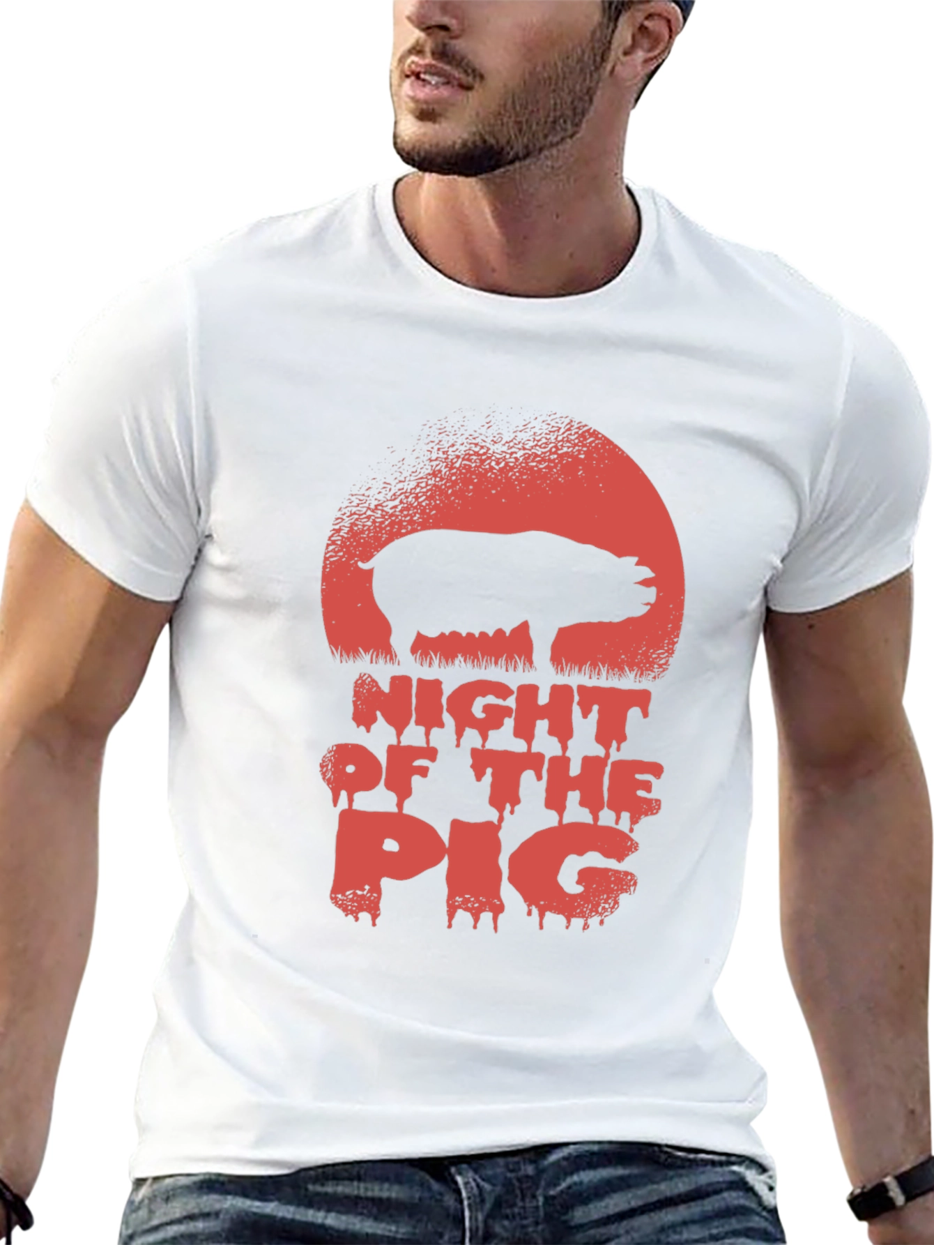 Black Night of the Pig Graphic Tee view 13