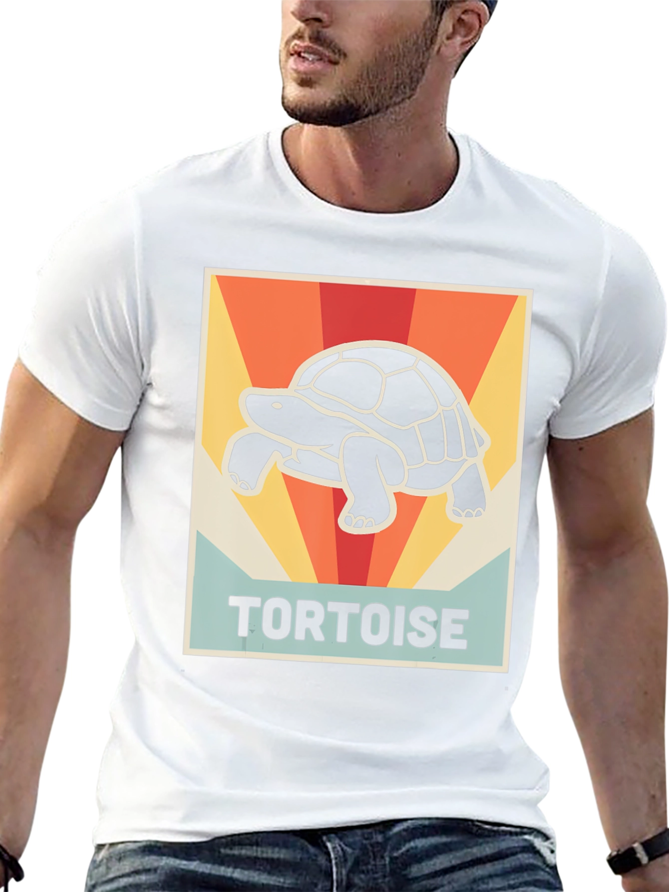 Black Retro Tortoise Graphic Tee - Vintage Style Shirt view 13