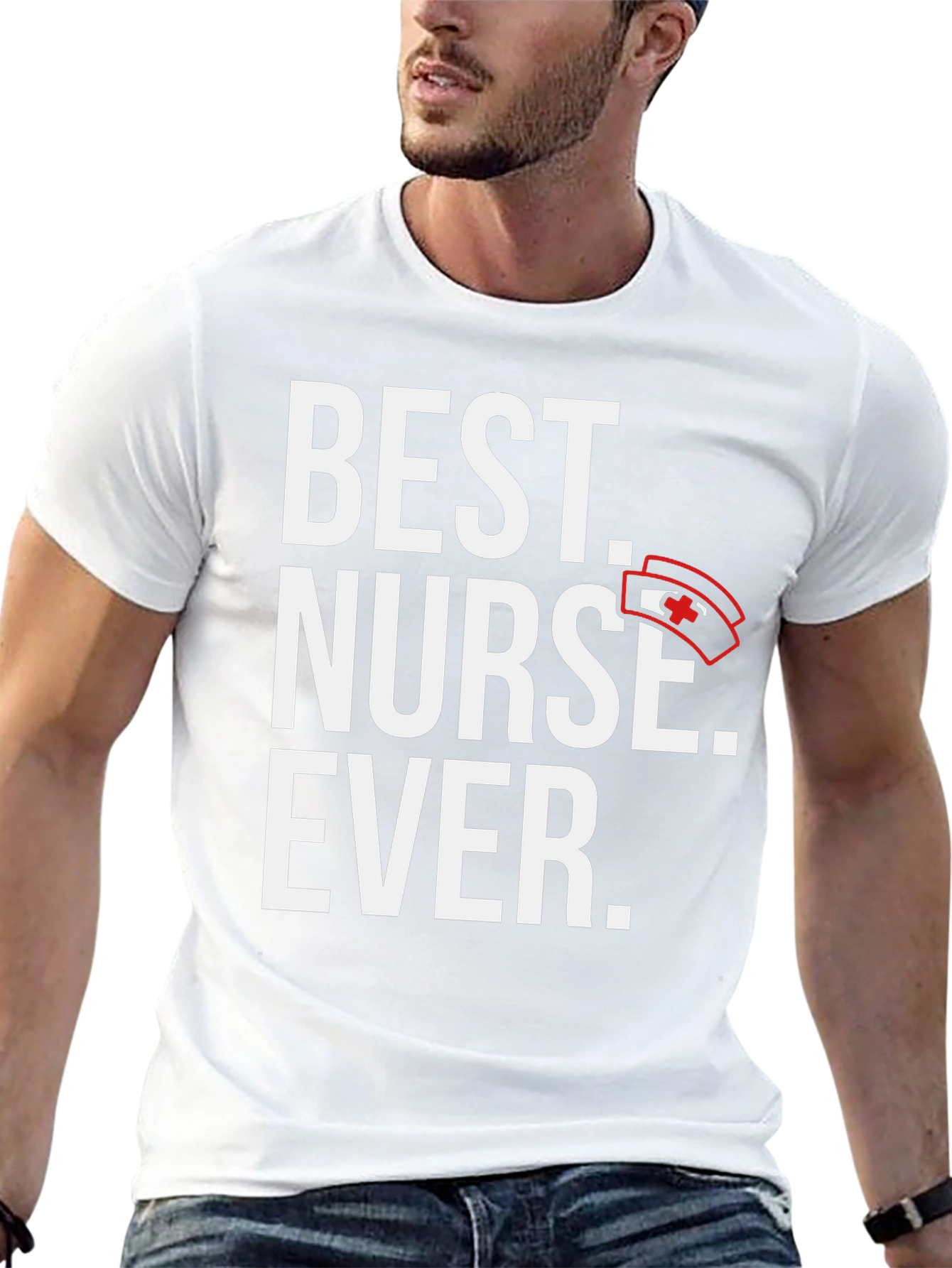 Black Best Nurse Ever Graphic T-Shirt view 13