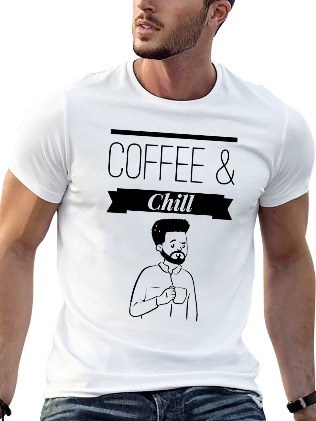Black Coffee & Chill Graphic Tee - Relaxed Fit view 13