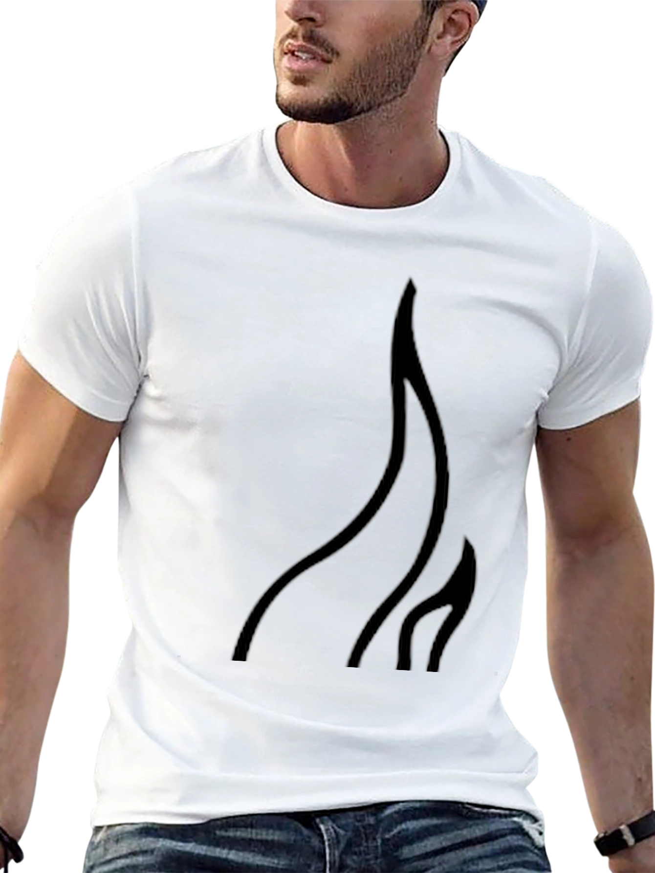 Black Flame Graphic Black T-Shirt - Stylish Casual Wear view 13