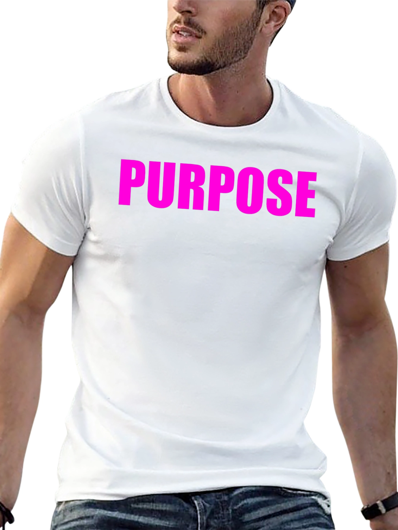 Black Purpose Tee - Bold Statement T-Shirt view 13