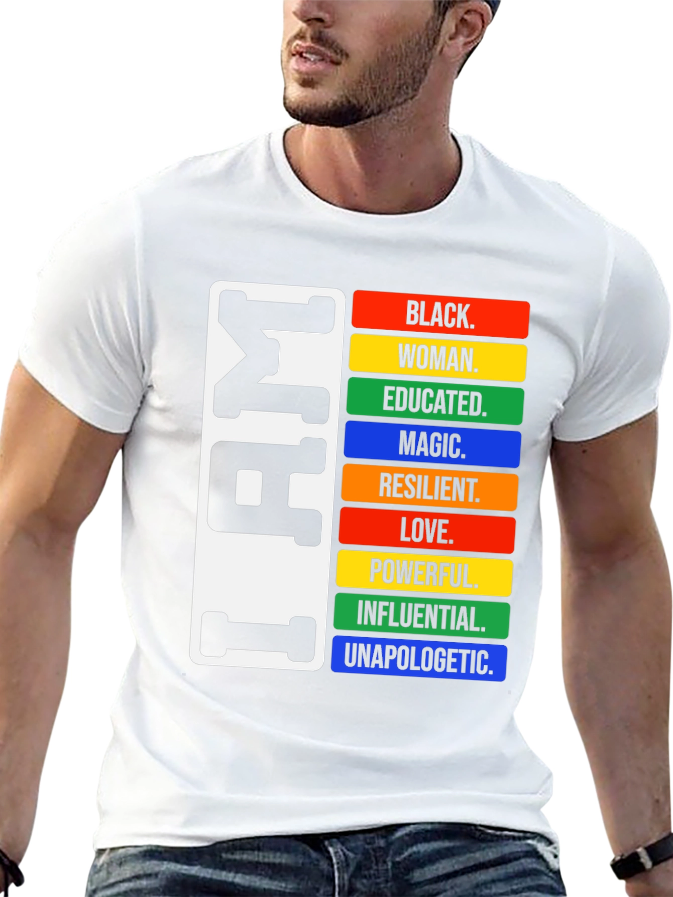 Black I AM Black Woman T-Shirt view 13