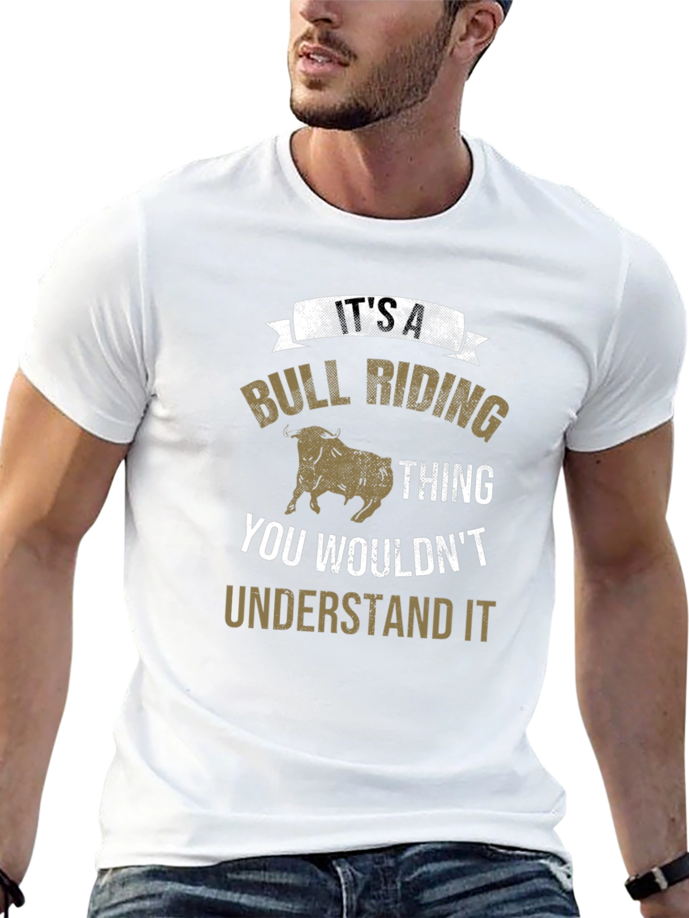 Black Bull Riding Thing T-Shirt view 13