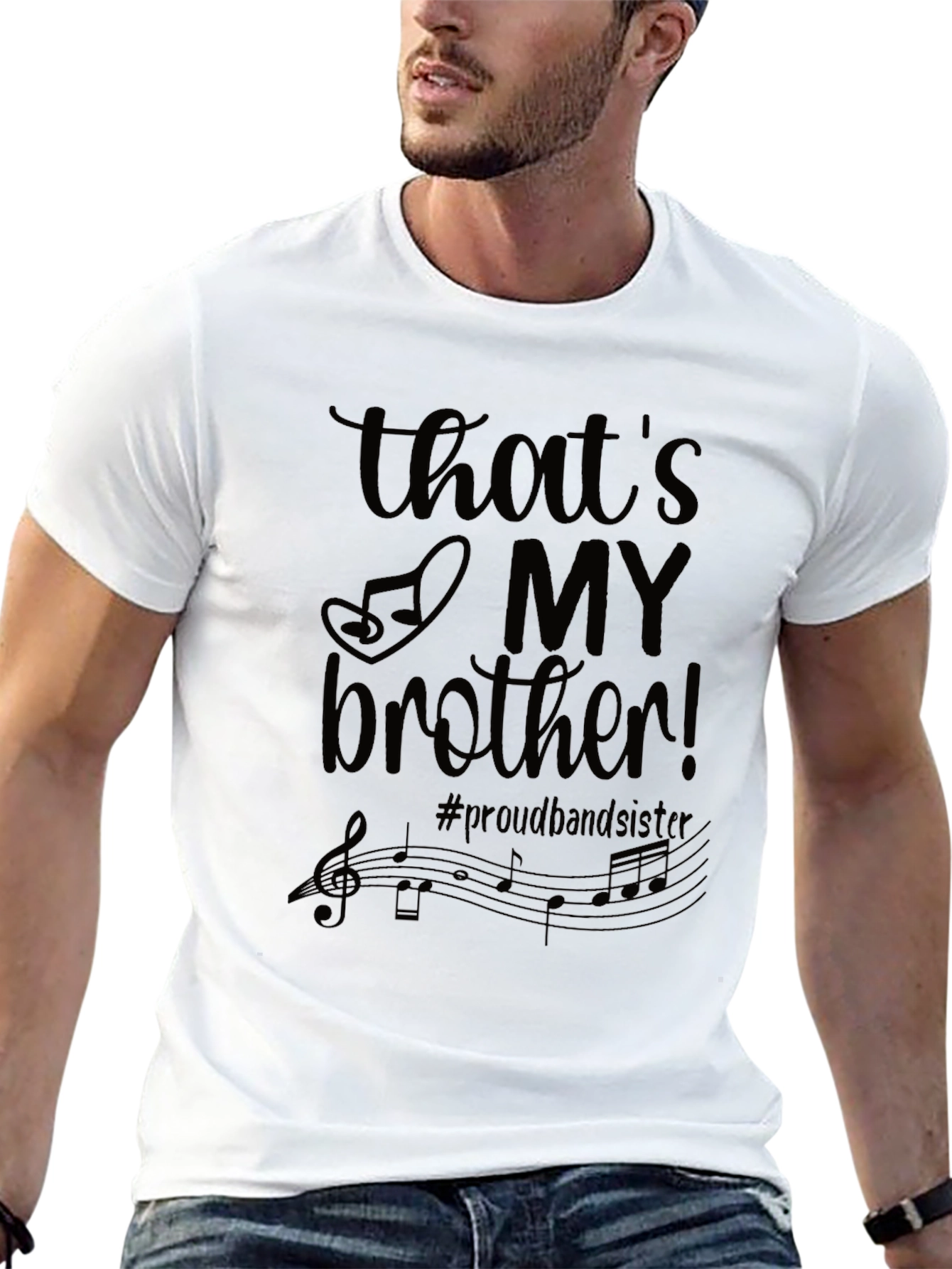 Black That's My Brother Band Sister Graphic Tee view 13