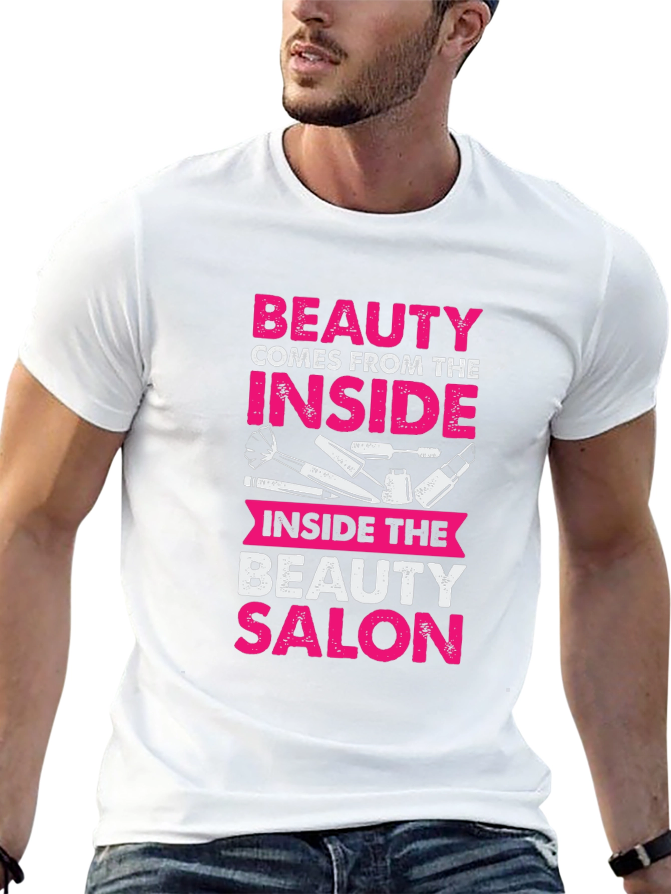 Beauty Salon Inside Print Graphic T-Shirt - 13
