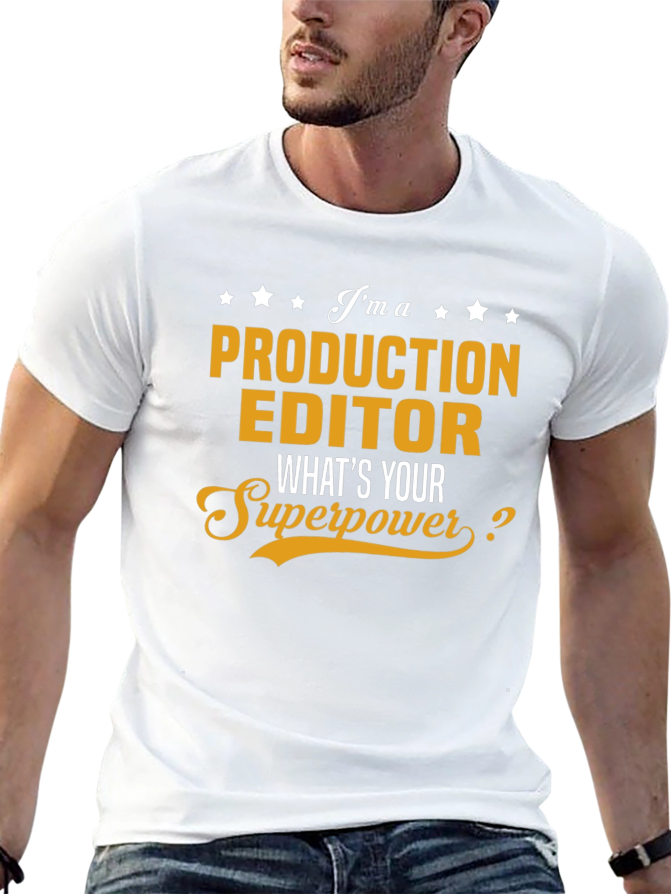 Black Production Editor Superpower T-Shirt view 13