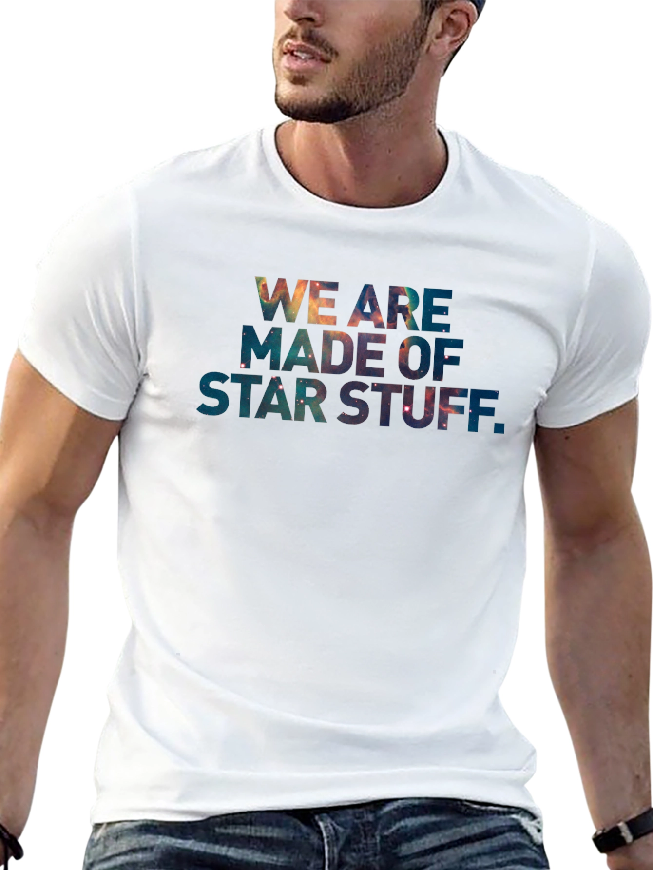 Black Star Stuff Graphic Tee - Black Cotton T-Shirt view 13