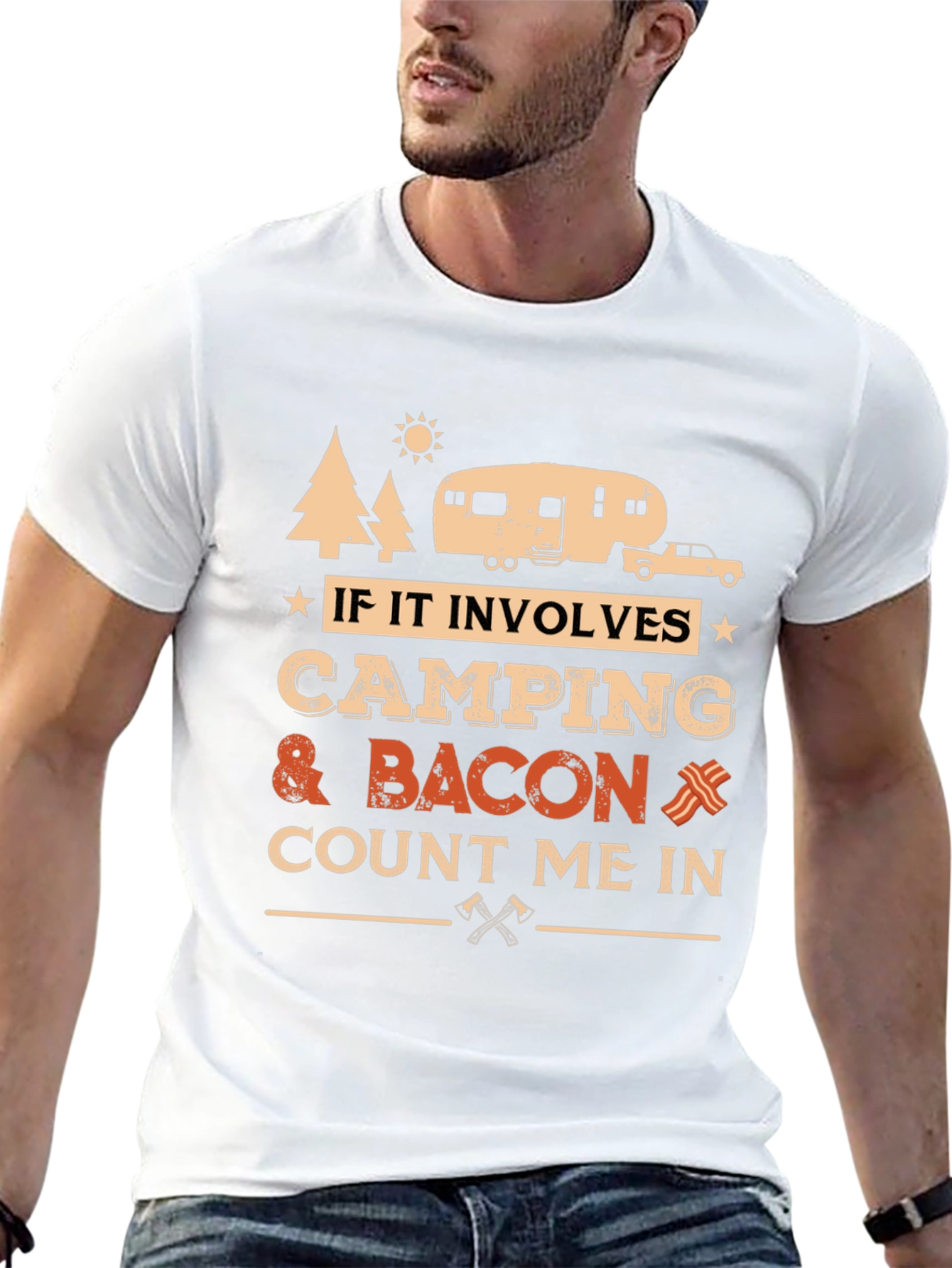 Black Camping & Bacon T-Shirt - Count Me In! view 13