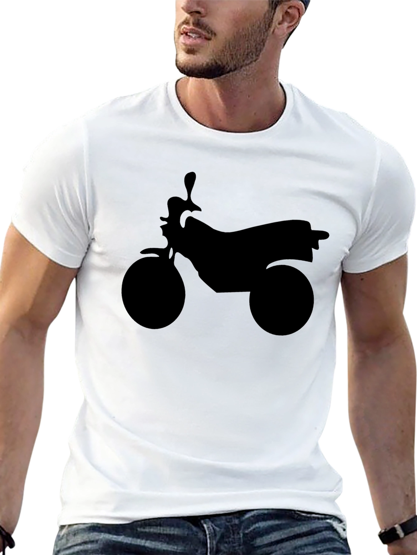 Black Motorcycle Graphic Tee - Classic Black view 13