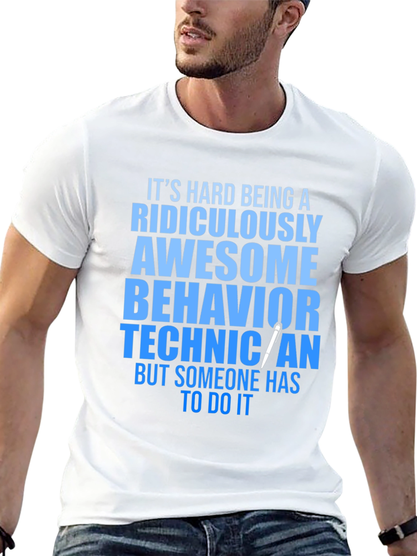 Black Ridiculously Awesome Behavior Technician T-Shirt view 13