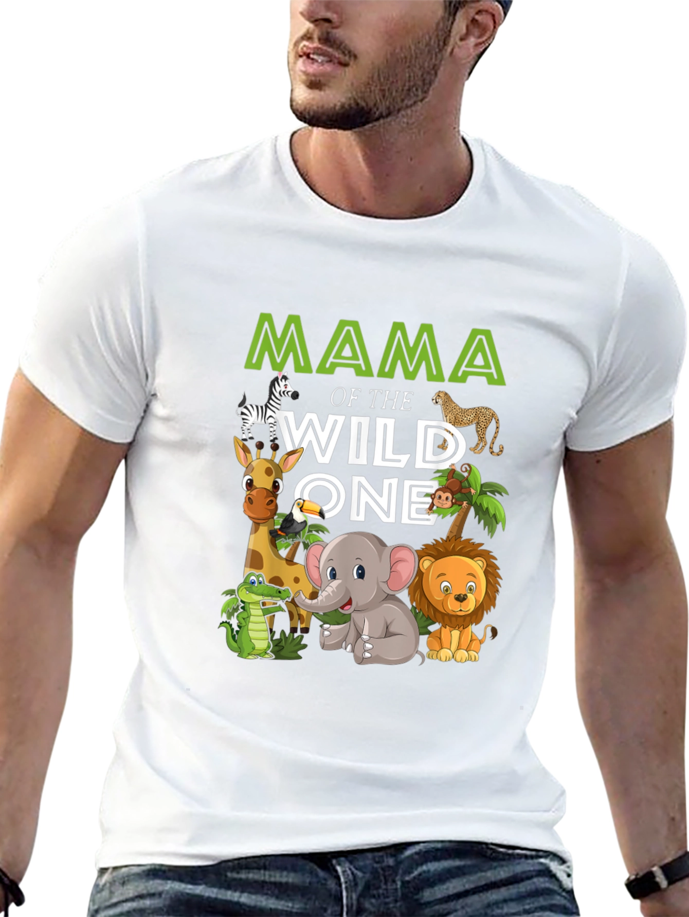 Black Mama of the Wild One Safari Animal T-Shirt view 13