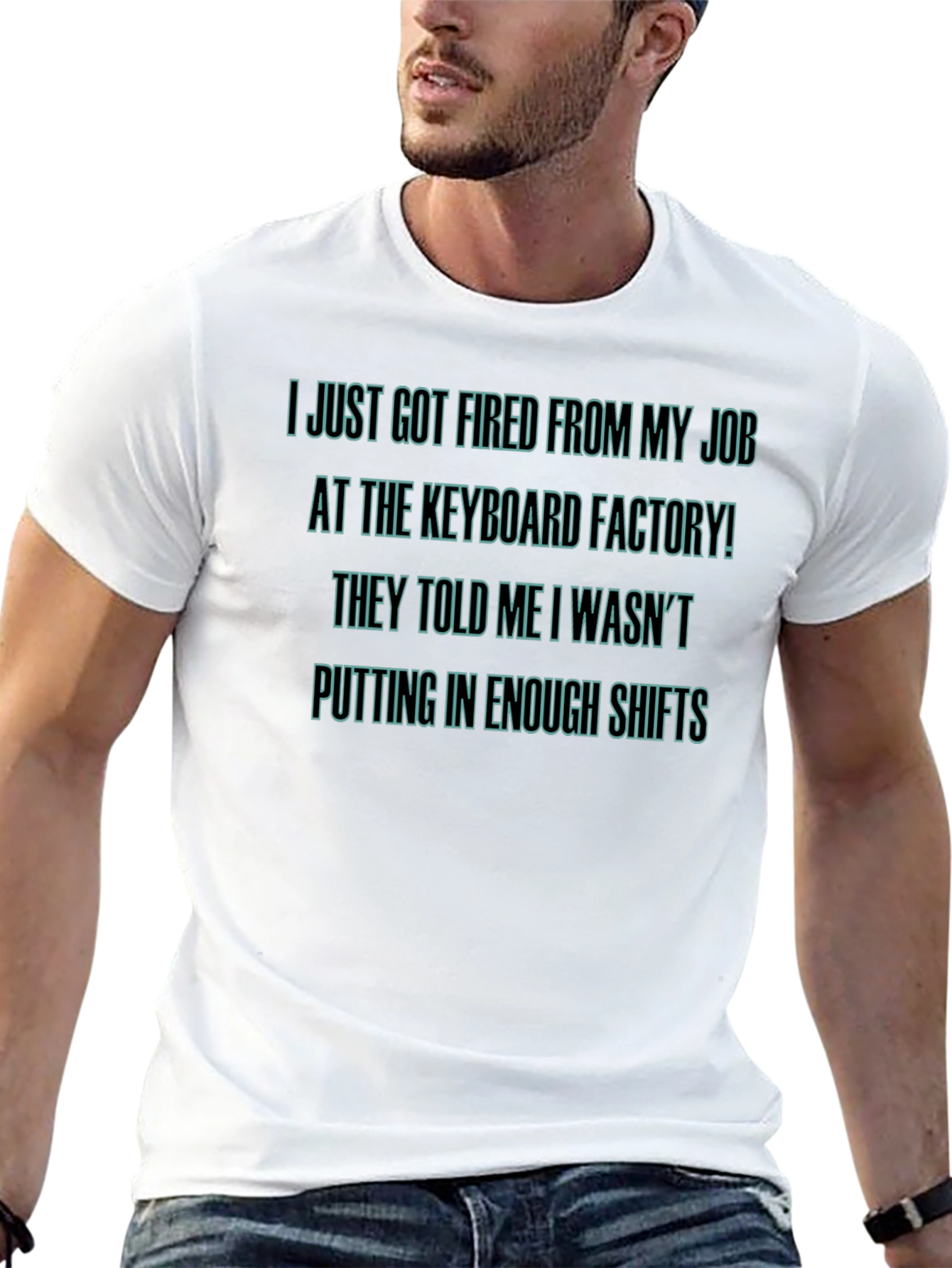 Black Keyboard Factory Fired T-Shirt view 13