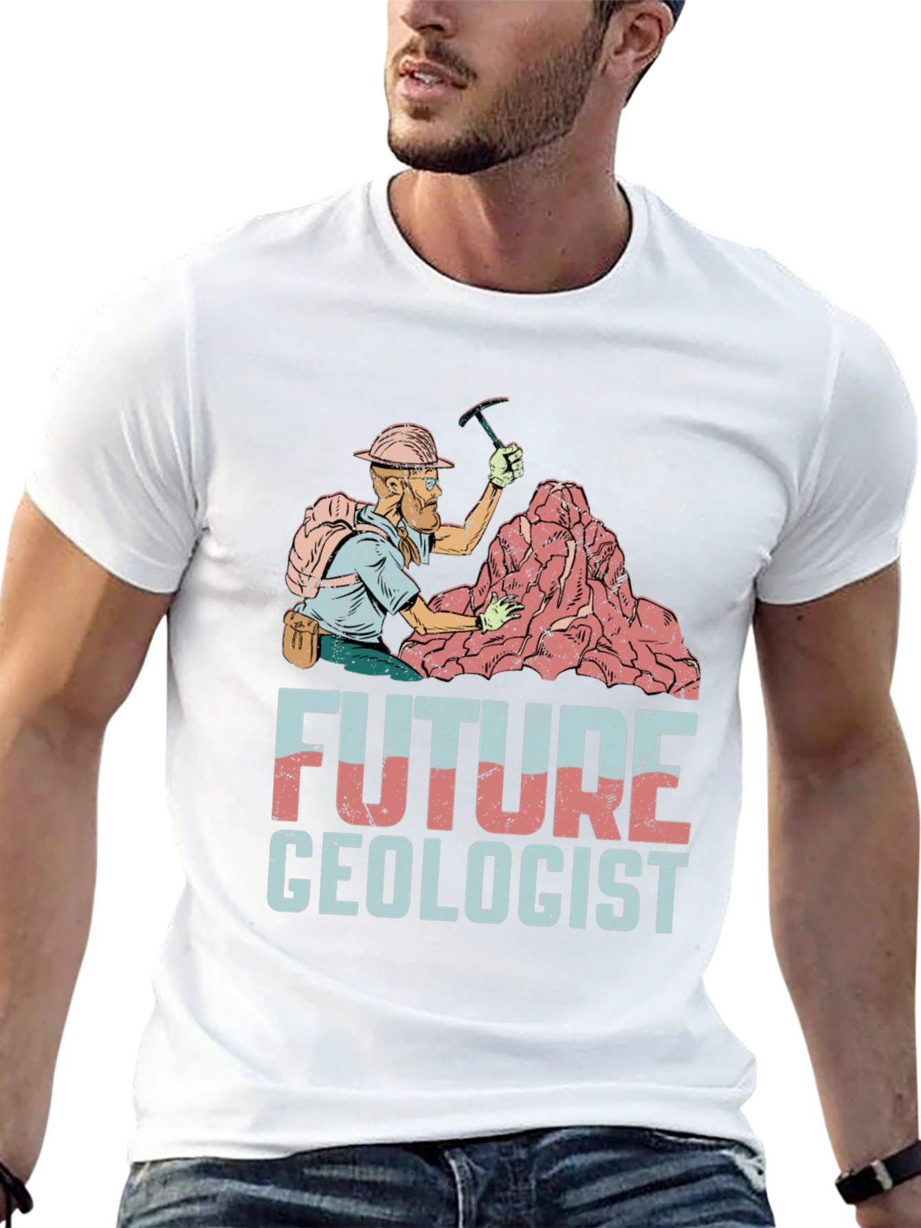Black Future Geologist T-Shirt - Rock Collector Tee view 13