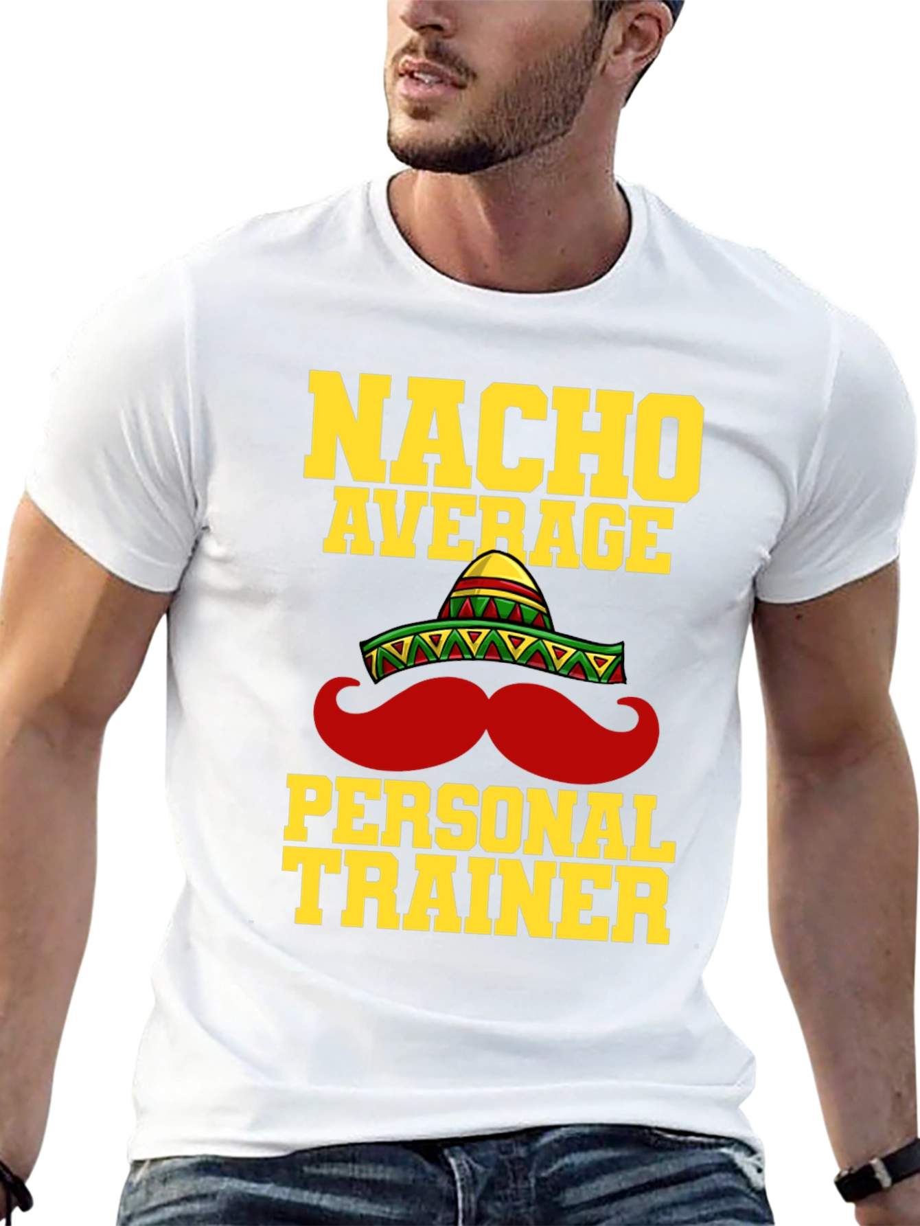 Black Nacho Average Personal Trainer Funny T-Shirt view 13