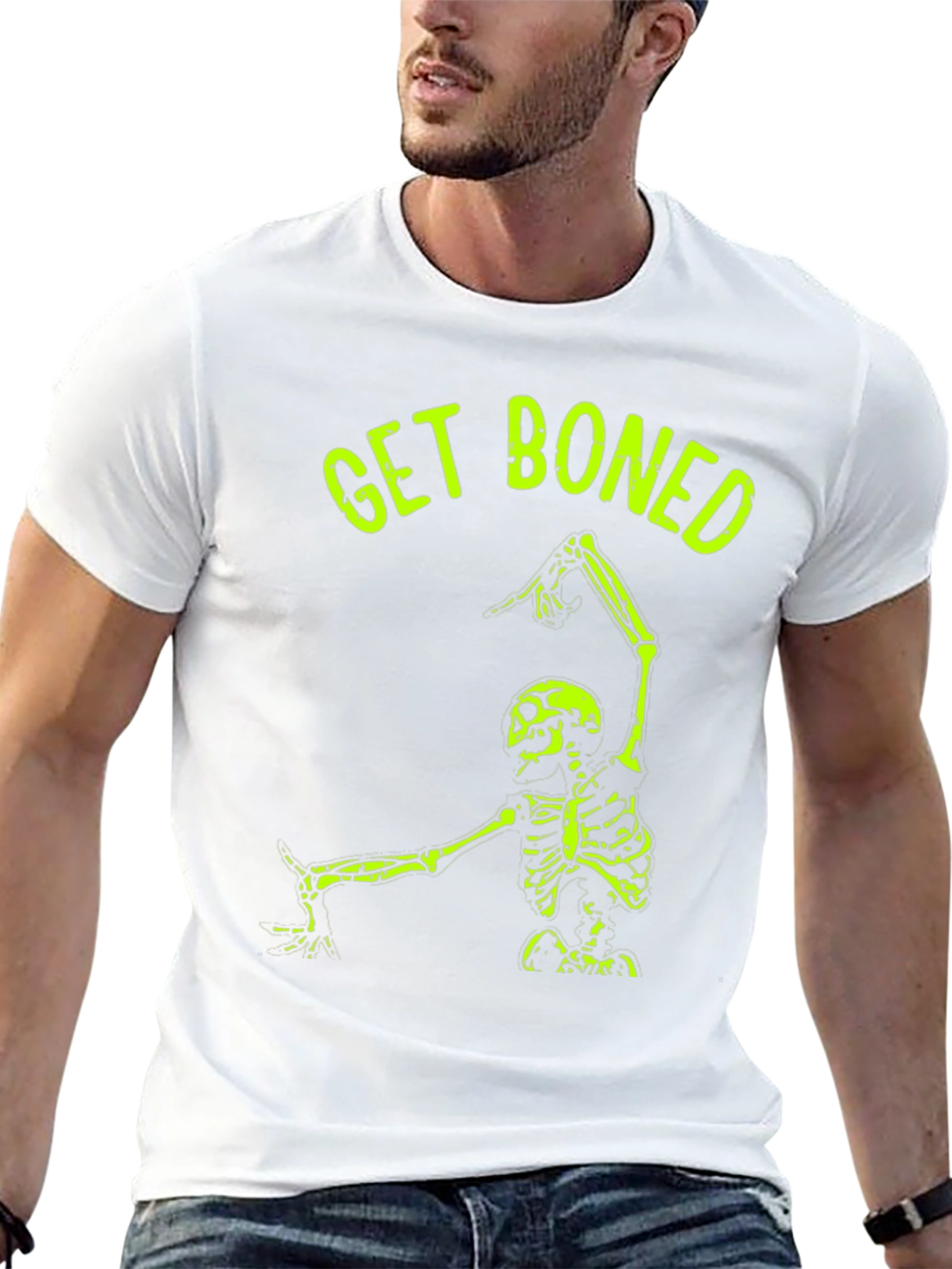 Black Get Boned Skeleton Graphic Tee - Black view 13