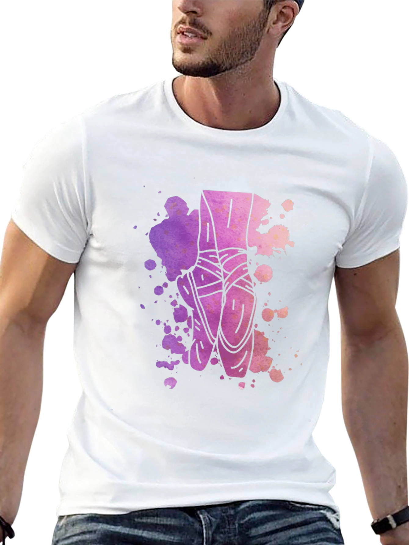 Black Ballet Pointe Shoes Graphic Tee - Artistic Design view 13