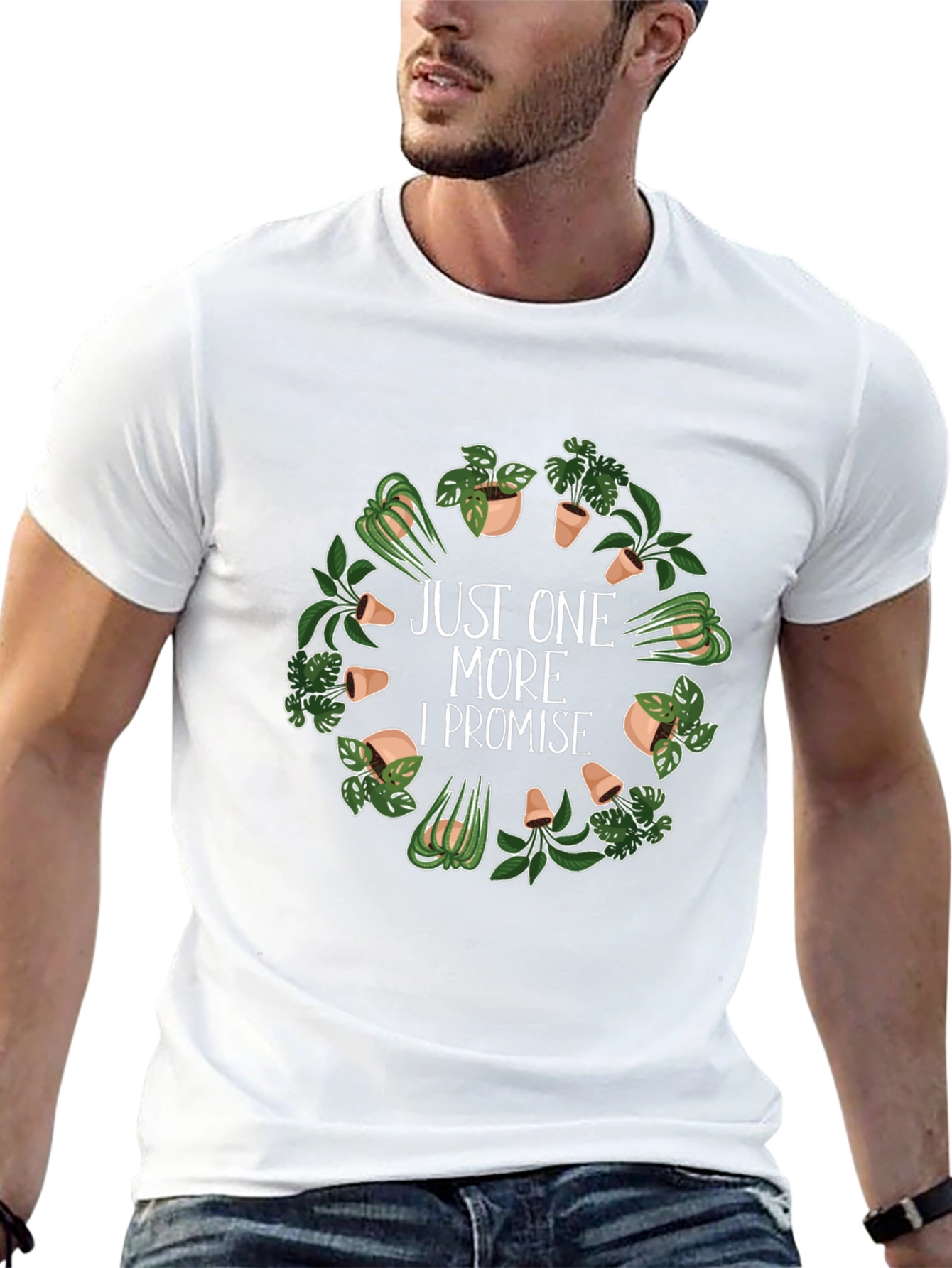 Black Just One More Plant T-Shirt - Black, Gardener's Gift view 13